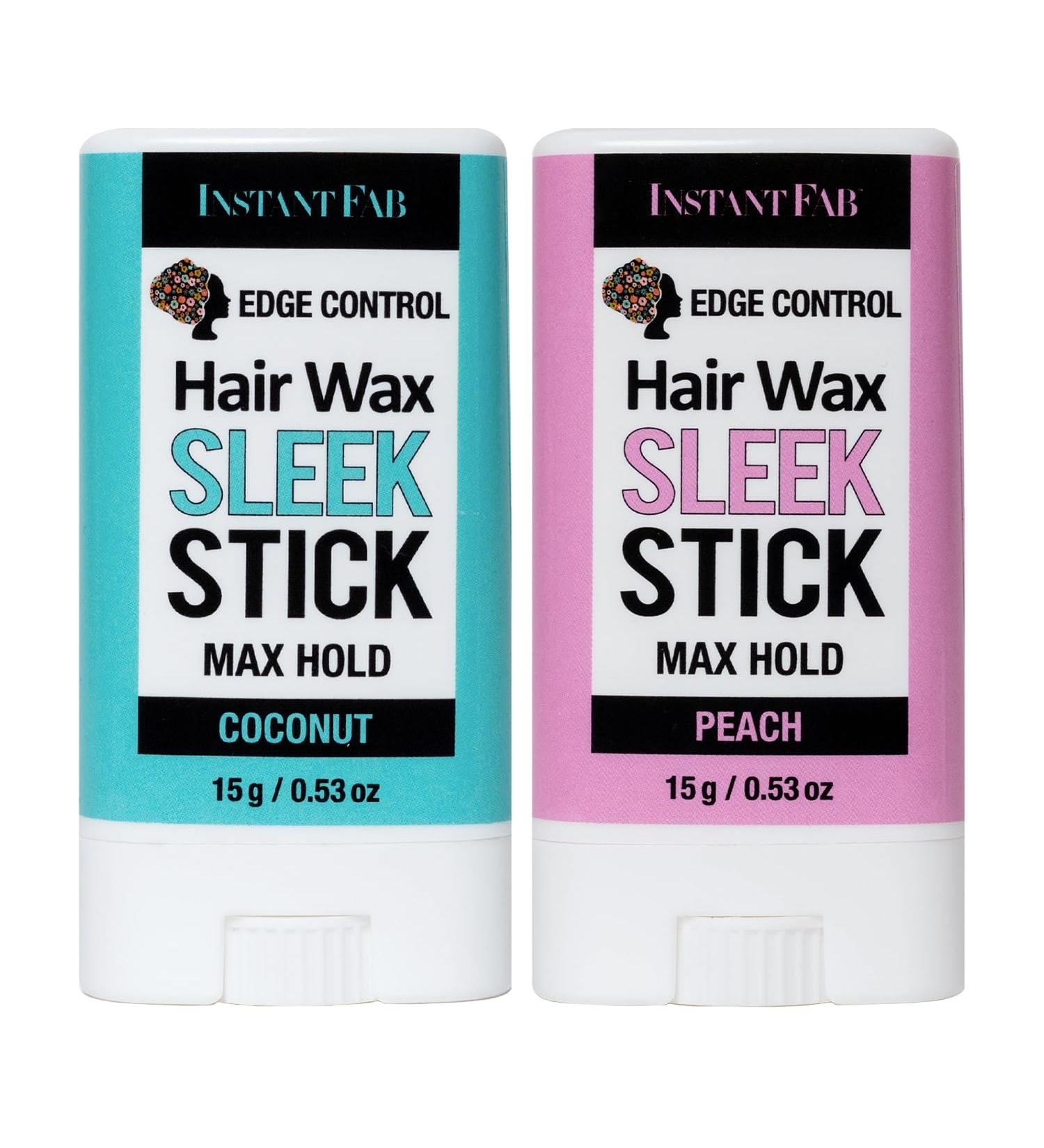 STUDIO LIMITED Instant Fab Edge Control Hair Wax Stick - Max Hold Non-Greasy Pomade for Flyaways (Coconut Peach) - 0.53oz/15g - International Shipping Available - Buy Online on GoSupps.com