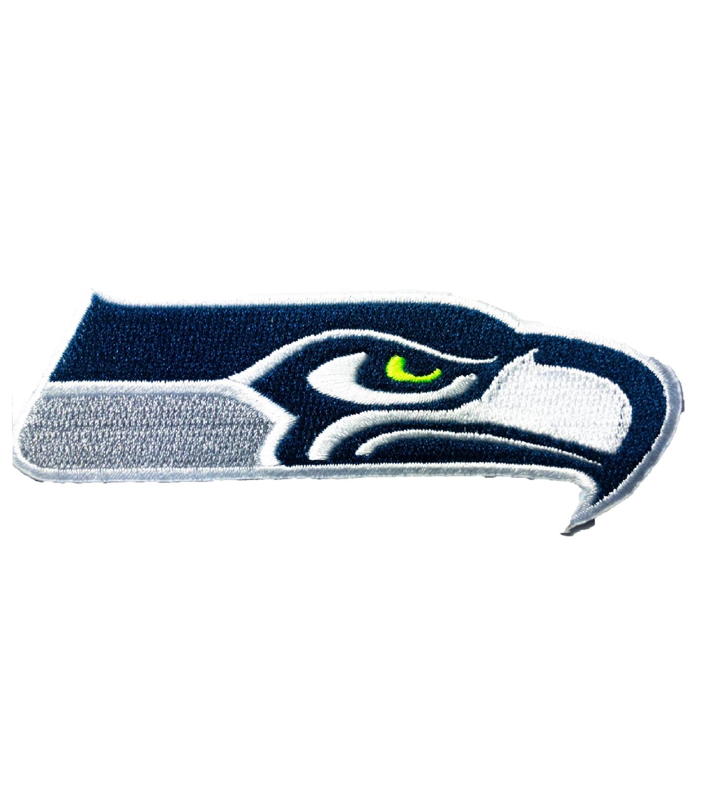 Siam Accs Rugby Fans Seattle Logo Patch Embroidery (Grey) American Football Fan Favorite Team Iron On Sew On Embroidered Patch