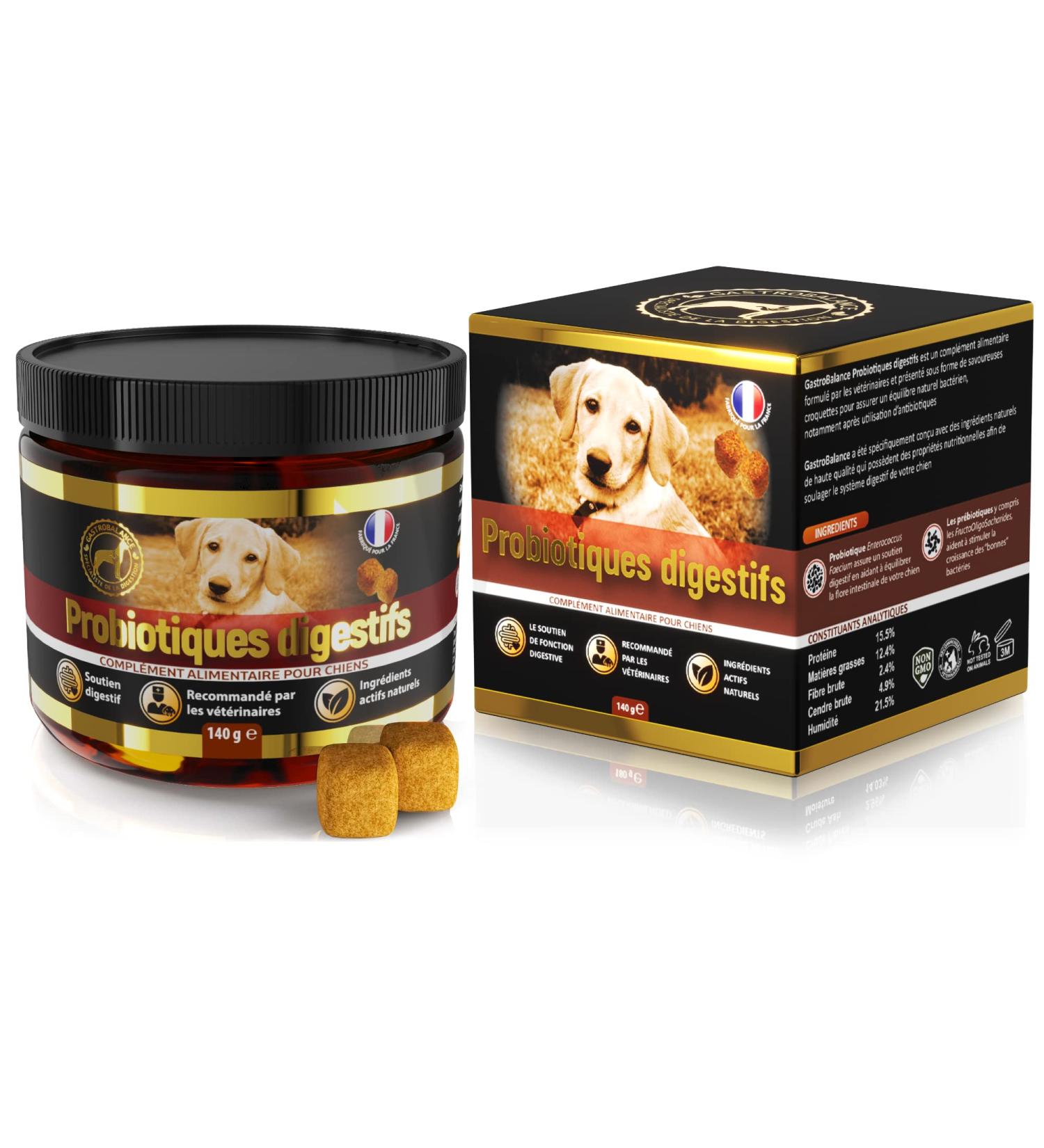 GastroBalance Probiotic Dog Treatment 60 Natural Probiotic Dog Intestinal Flora Croquettes Chicken Flavor - Buy Online on GoSupps.com