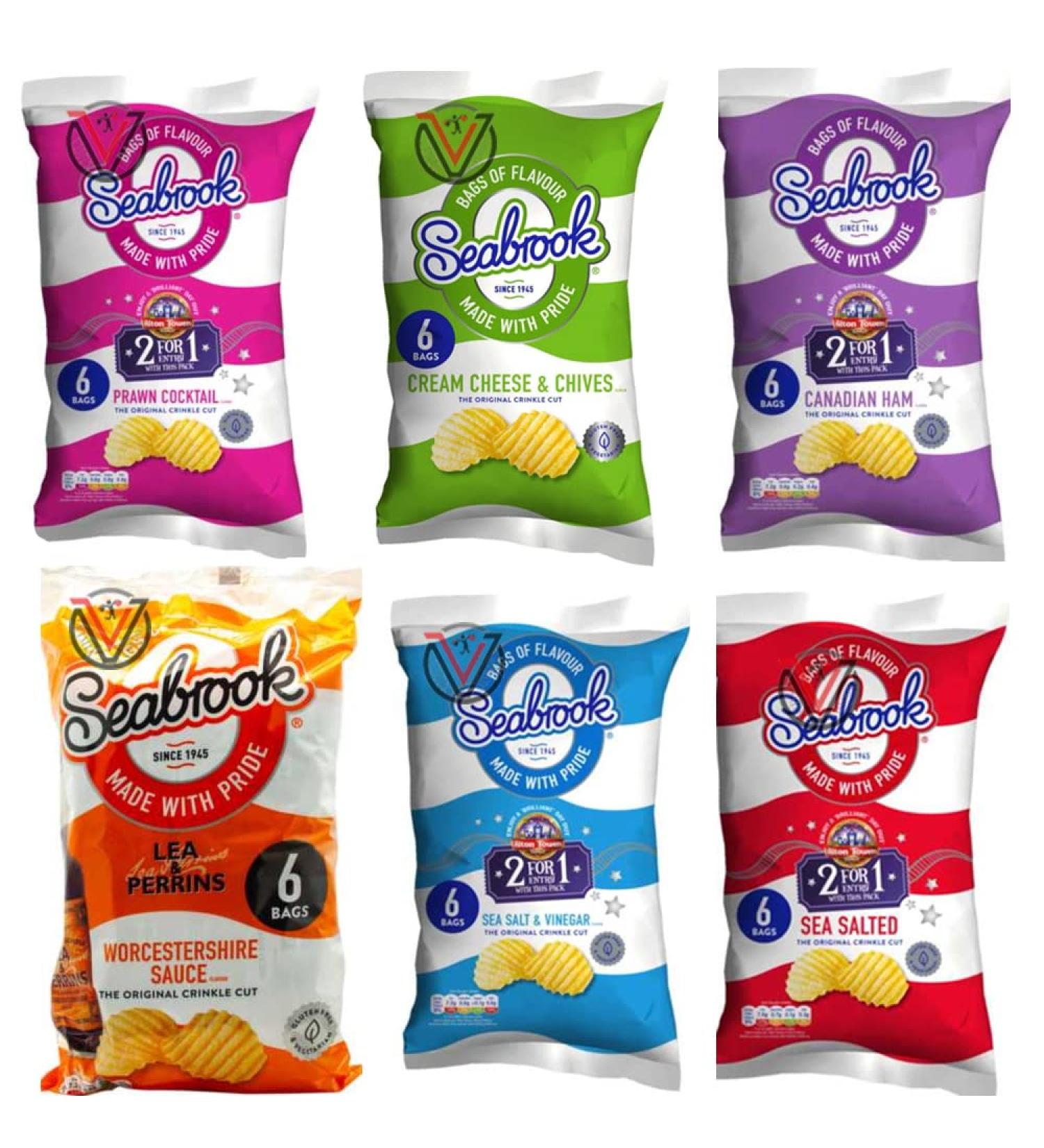 Various Flavor Crisps Chips 6 Pack x 25g (Mixed(We will send randomly) 02 Packs(12 mini bags))