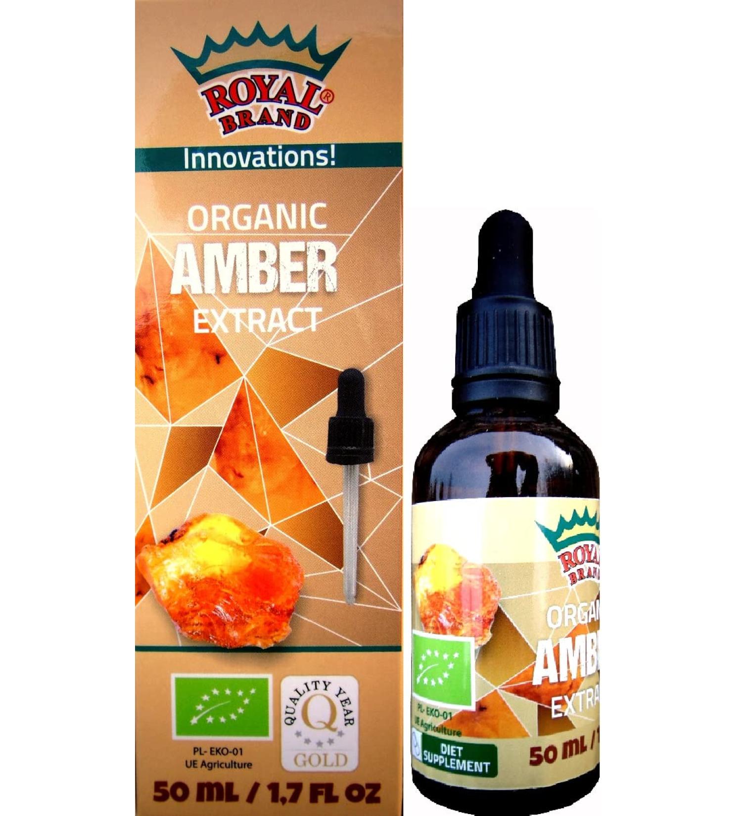 Buy Bernstein Extract with Amber Acid Succinic - Organic Elixir of Youth | Supports Body & Brain - 50ml - Buy Online on GoSupps.com