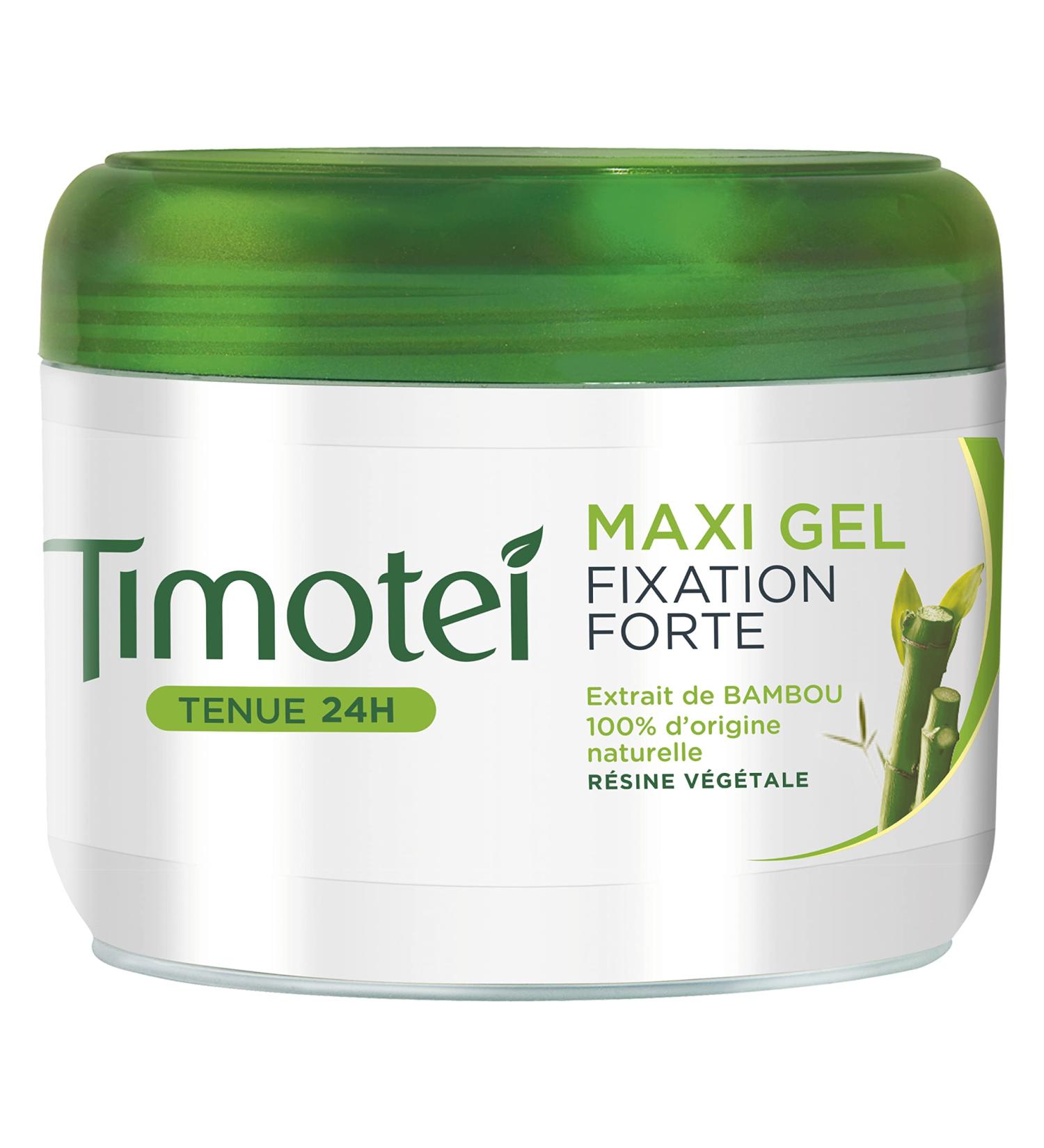 Timotei Maxi Hair Gel 100% Plant-Based Bamboo Extract Plant Resin Strong Hold 24-Hour Hold - 300ml - Buy Online on GoSupps.com