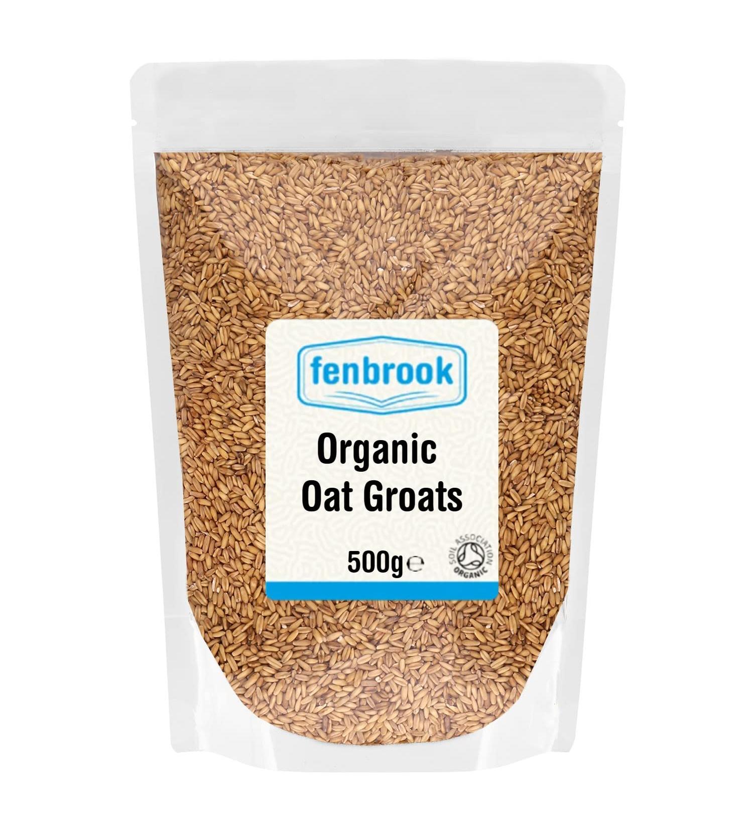 Certified Organic Oat Groats 500g by Fenbrook Organic - Pure and Natural - Buy Online on GoSupps.com