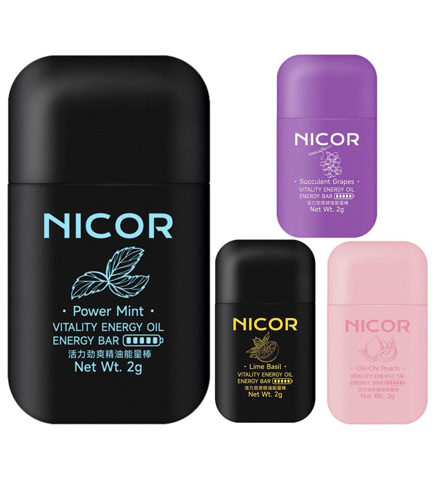 Nose Inhalators with Essential Oils | Vitality Energy Oil | Aromatherapy Stick Set - 4 Stimulating Flavors for Energy & Wellness - Buy Online on GoSupps.com