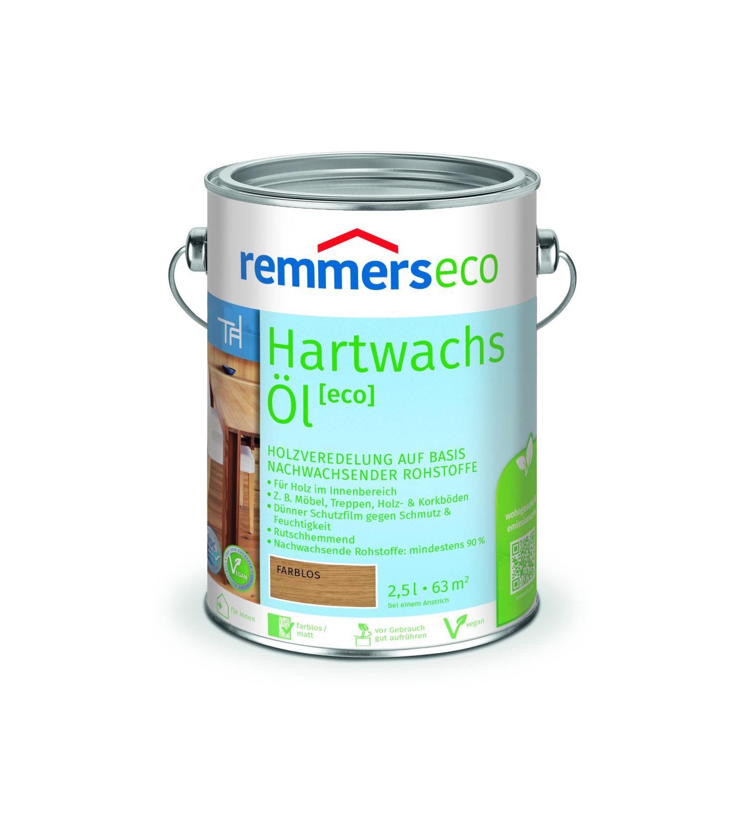 Remmers Hartwachs Oil ECO Colorless 2.5L - 3-in-1 Stain Oil & Sealing Slip-Resistant Vegan Natural Interior Finish - Buy Online on GoSupps.com