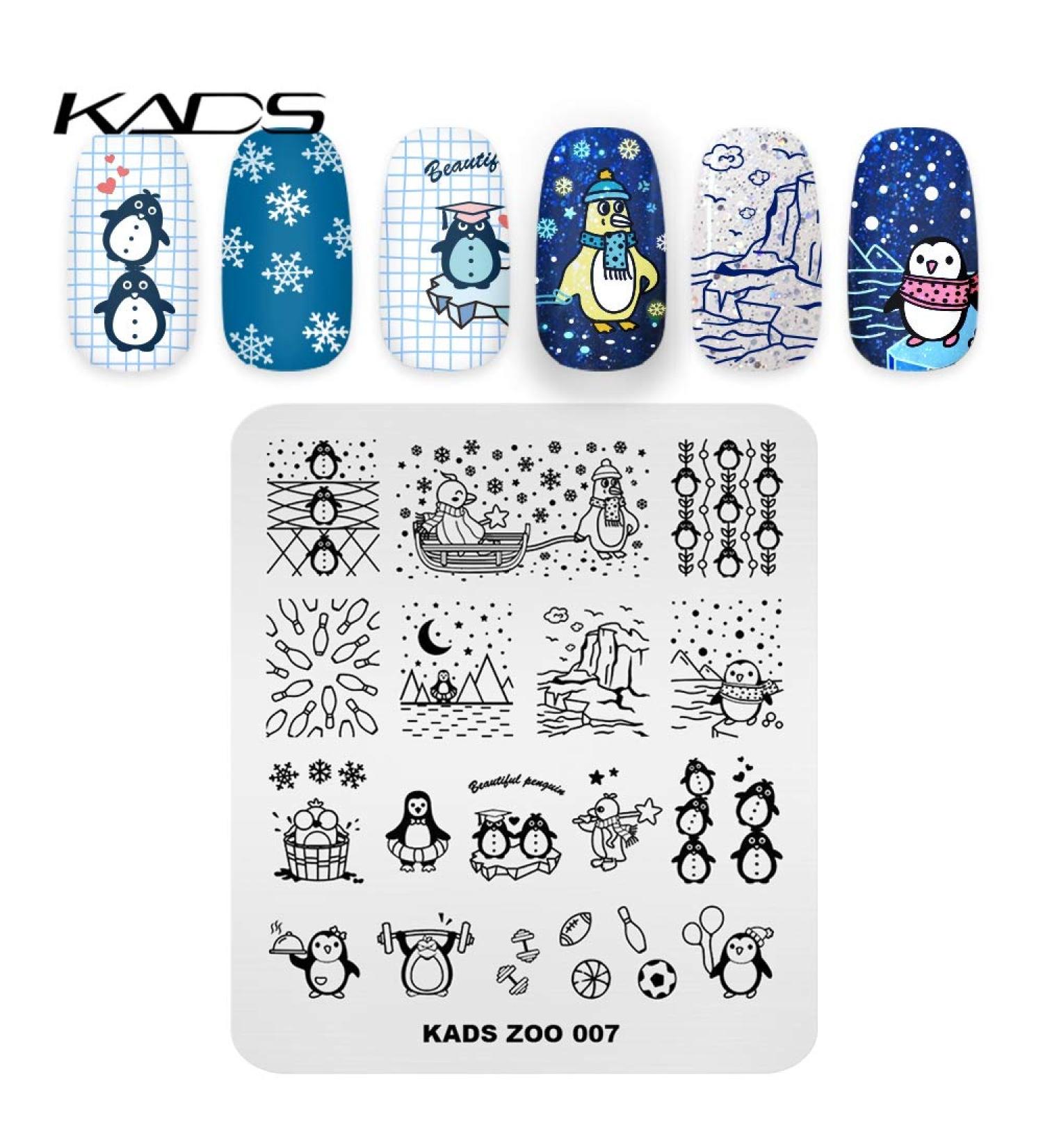 KADS Manicure Stamping Plates - Cute Animals Nail Art for Stunning Nail Designs | International Shipping Available - Buy Online on GoSupps.com