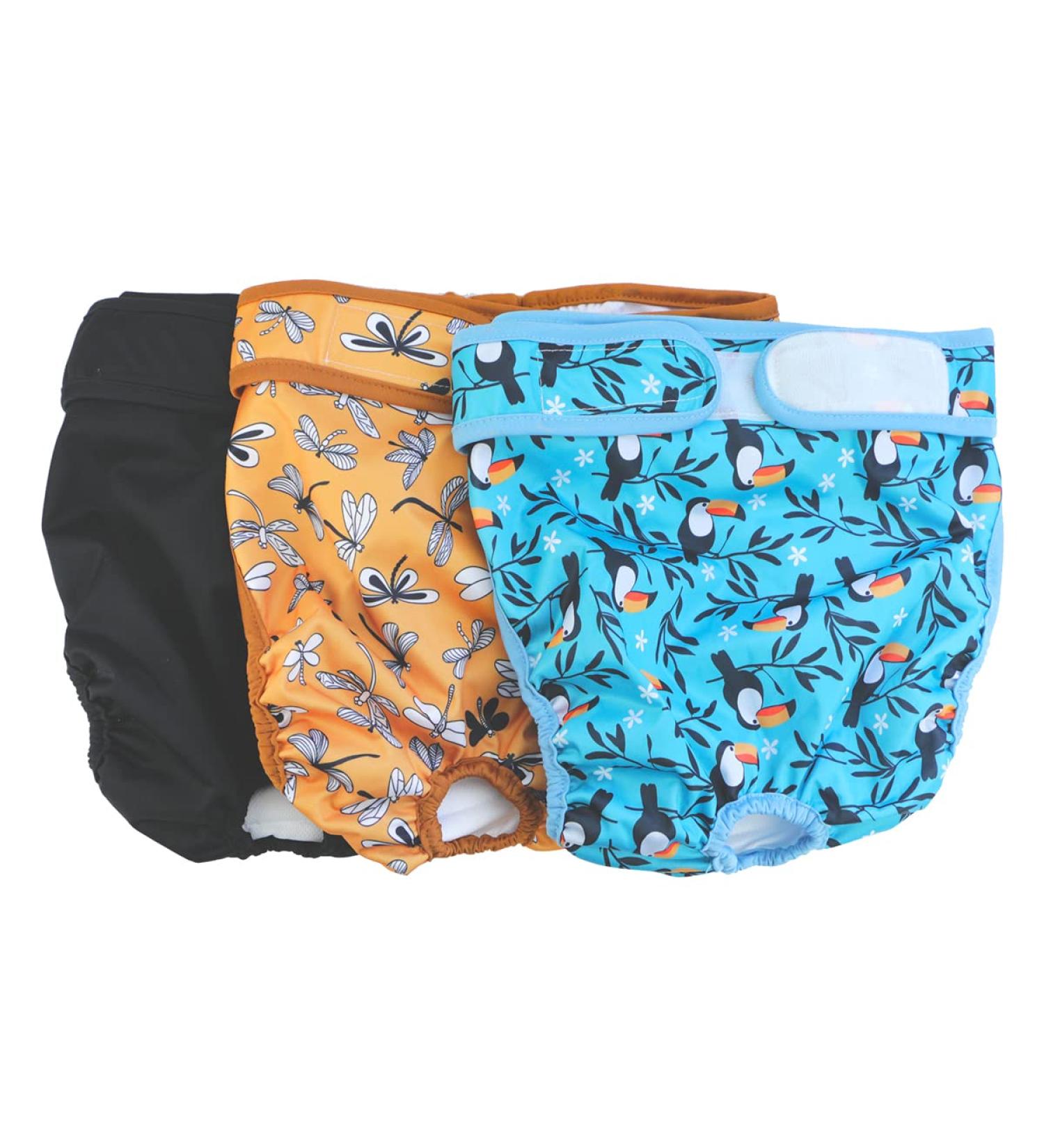 Hisprout Reusable Skirt Diaper for Female Dogs - XL Dragonfly & Toucan | Washable Puppy Diapers Durable & Comfortable - Buy Online on GoSupps.com