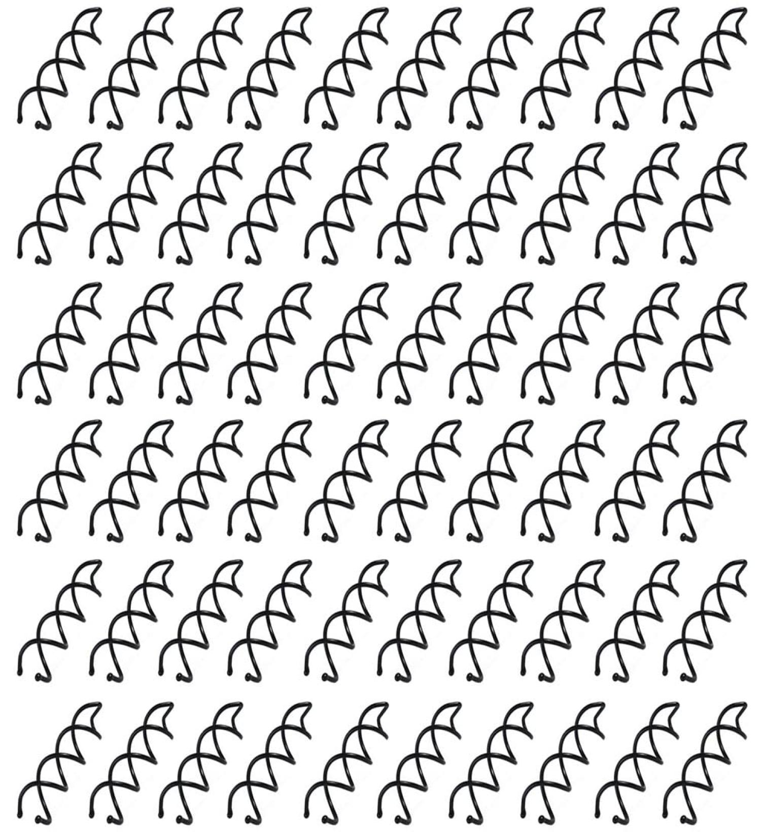 OMYZERO 60Pcs Non-Scratch Spiral Bobby Hair Pins for Women Bun Hair Style DIY - Black - Buy Online on GoSupps.com