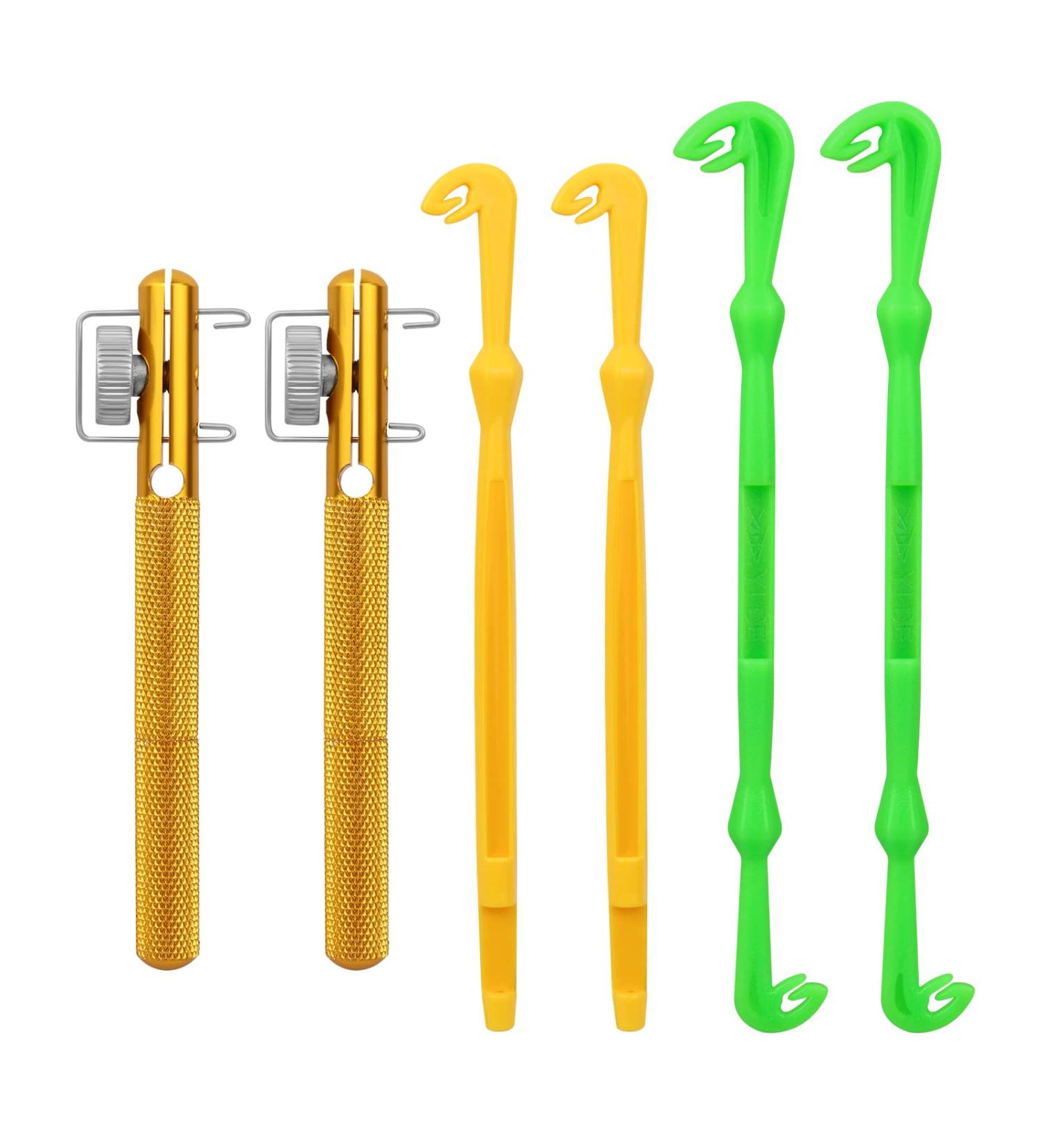 Realure 6-Piece Fishing Hook Tying Device & Sharpener - Fly & Sea Fishing Accessories (Metal Green Yellow) - International Shipping Available - Buy Online on GoSupps.com