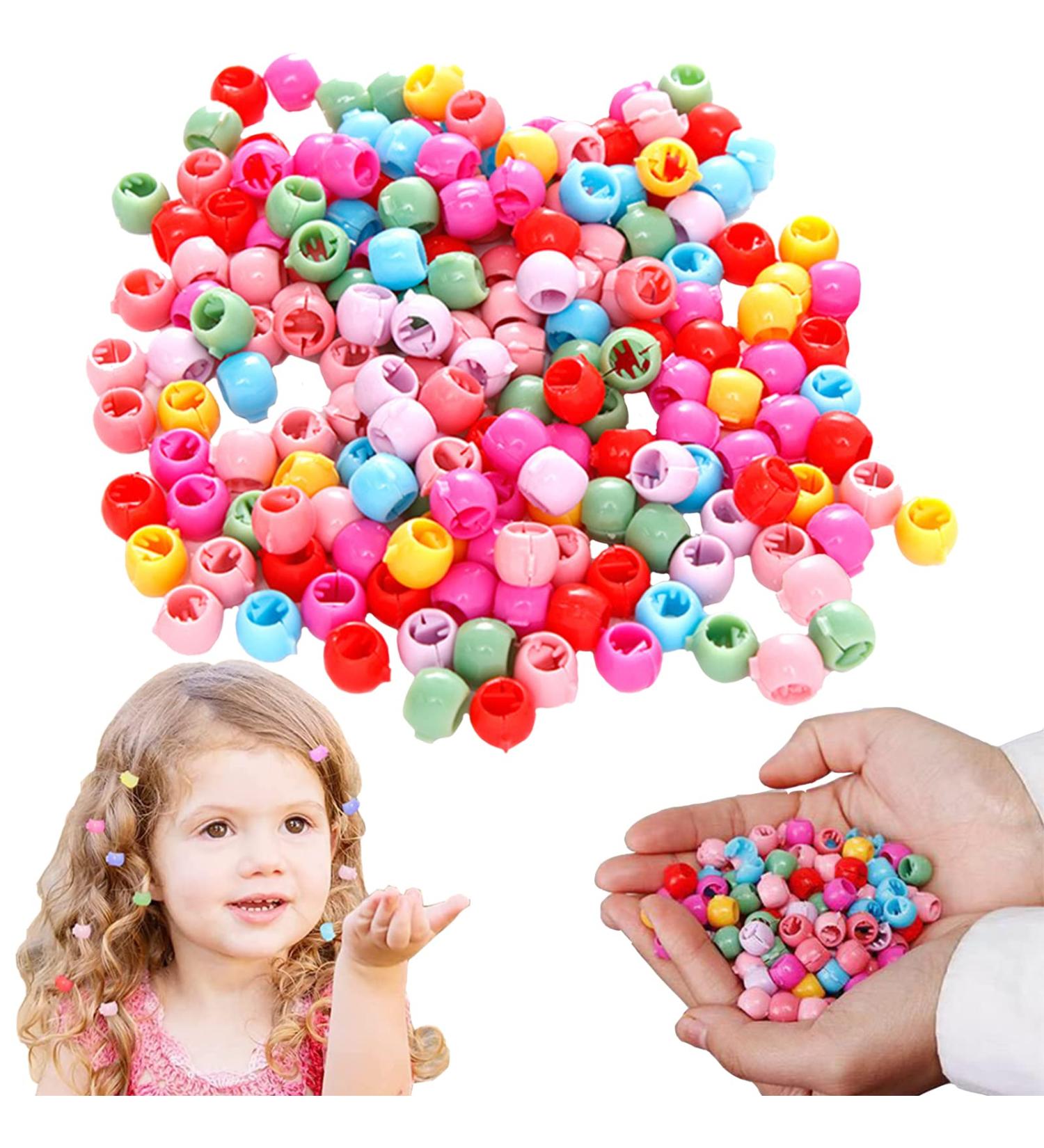 100 Colorful Mini Hair Clips - Rainbow Pearl Claw Hair Accessories for Children & Women - Buy Online on GoSupps.com