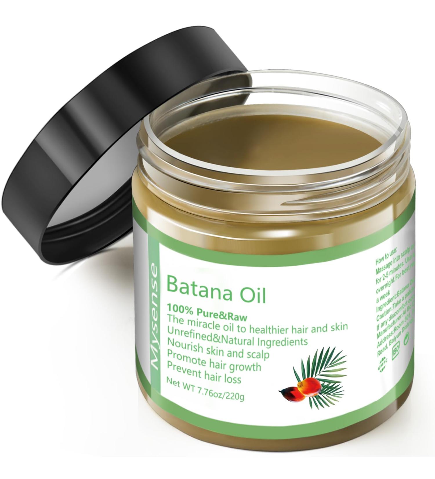 Mysense Raw Batana Oil for Hair Growth | 100% Natural Dr. Sebi Organic Oil | Unrefined Scalp & Hair Care for Women & Men | Prevent Hair Loss & Promote Thickness | 220g - Buy Online on GoSupps.com