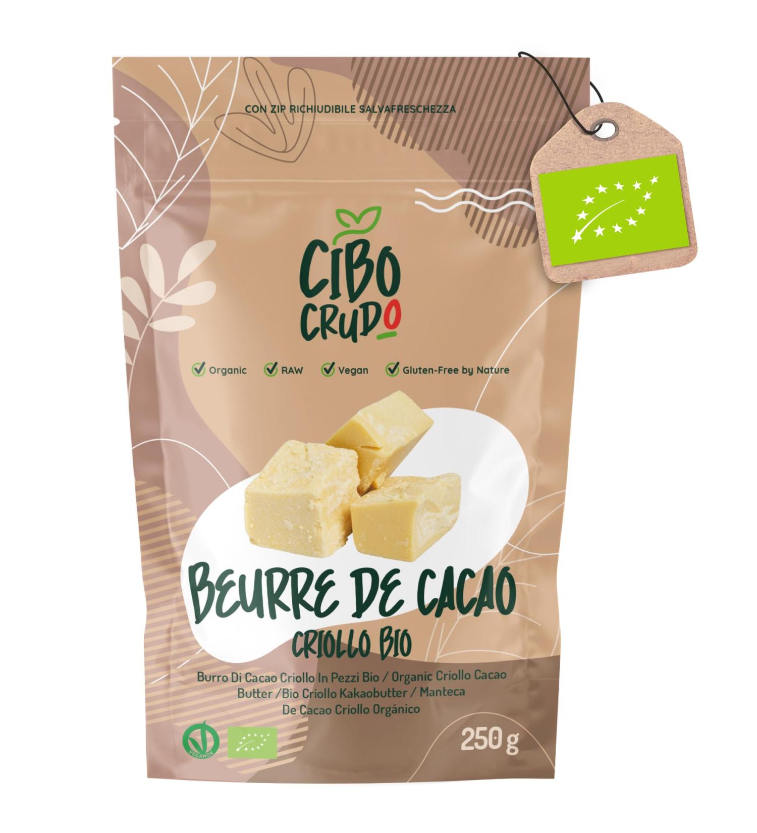 Beurre de Cacao Bio Alimentaire non Raffin - 250g. Beurre de Cacao pour Patisserie ou Cosmetique Naturel Pur et Cru. Beurre V g tal Biologique. Beurre de Cacao 250 g (Lot de 1) - Buy Online on GoSupps.com