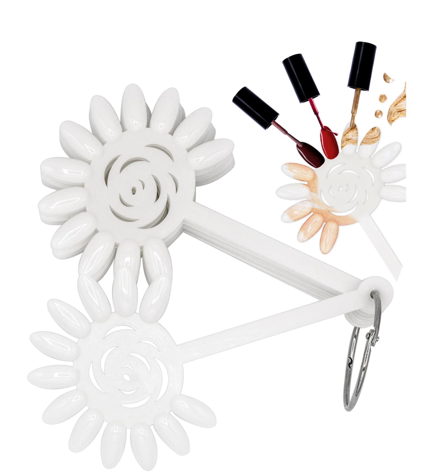 120 Flower Nail Swatch Wheel - Gel polish - Nail Polish Display Fan Sample Sticks - By Vixi - Buy Online on GoSupps.com