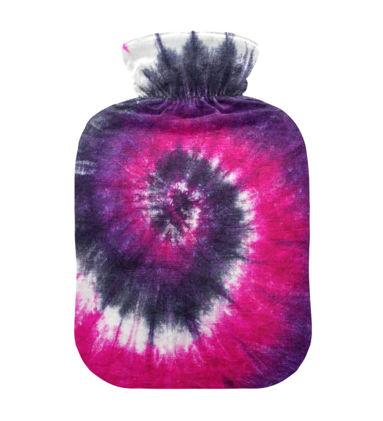 Durable 1L Heat Bottle | Warm-Up Bag for Pain Relief | Purple Pink Spiral Pattern - Buy Online on GoSupps.com