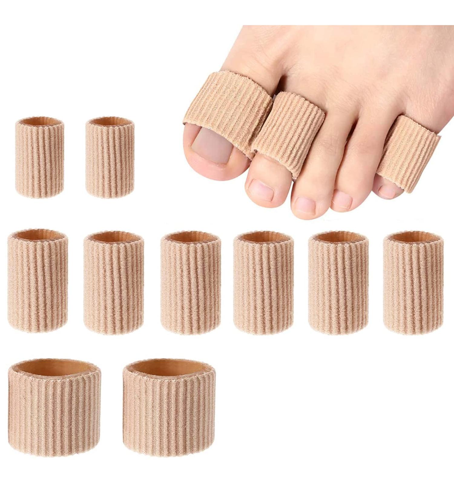 10-Piece Silicone Toe Protection Cushions | Soft Gel Toe Caps for Corns Calluses & Bunion Relief - 3 Sizes Available - Buy Online on GoSupps.com