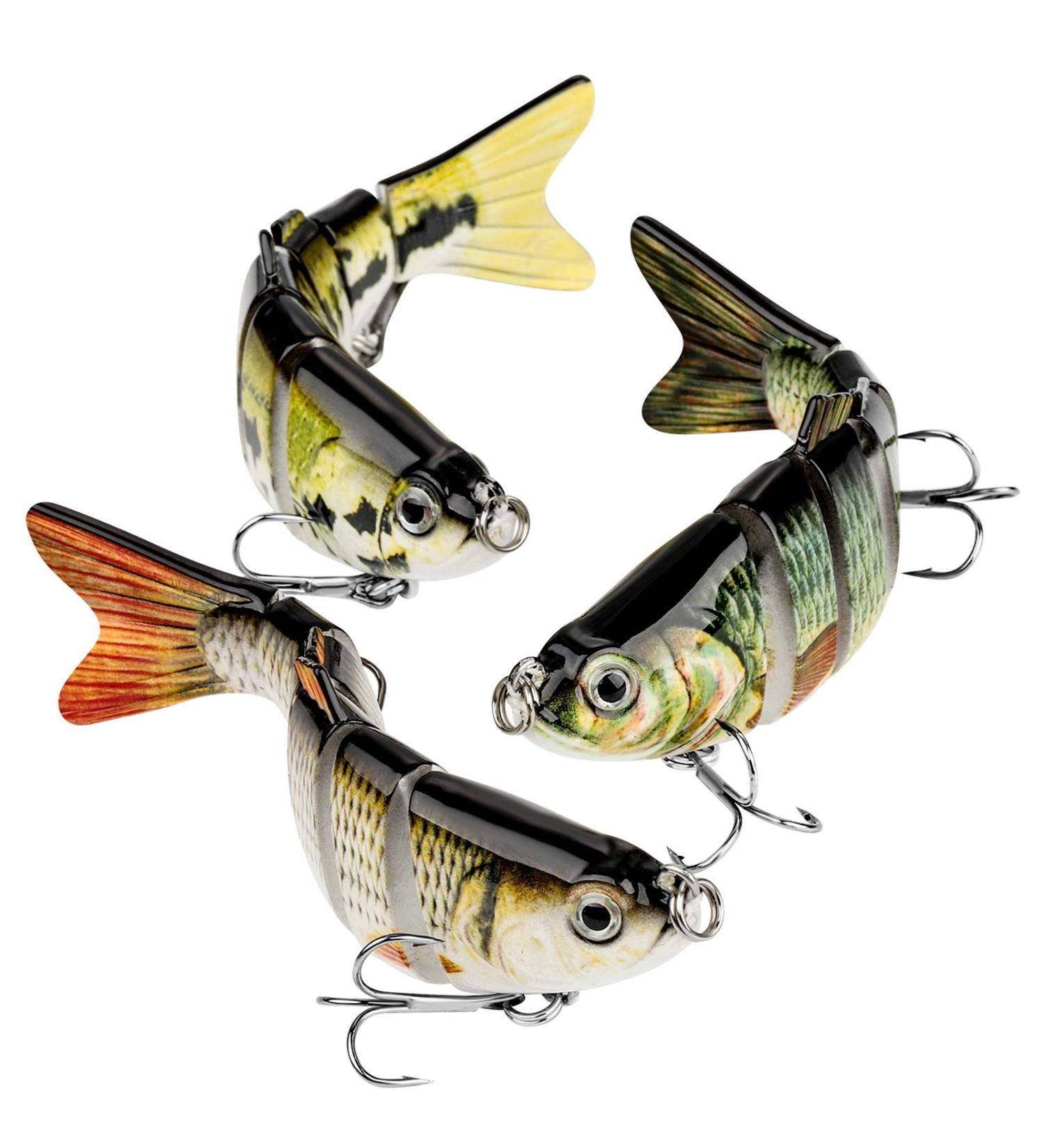 CharmYee Multi Jointed Swimbait Topwater Bass Fishing Lure 0.7oz - Lifelike Hard Bait for Trout and Perch - Buy Online on GoSupps.com