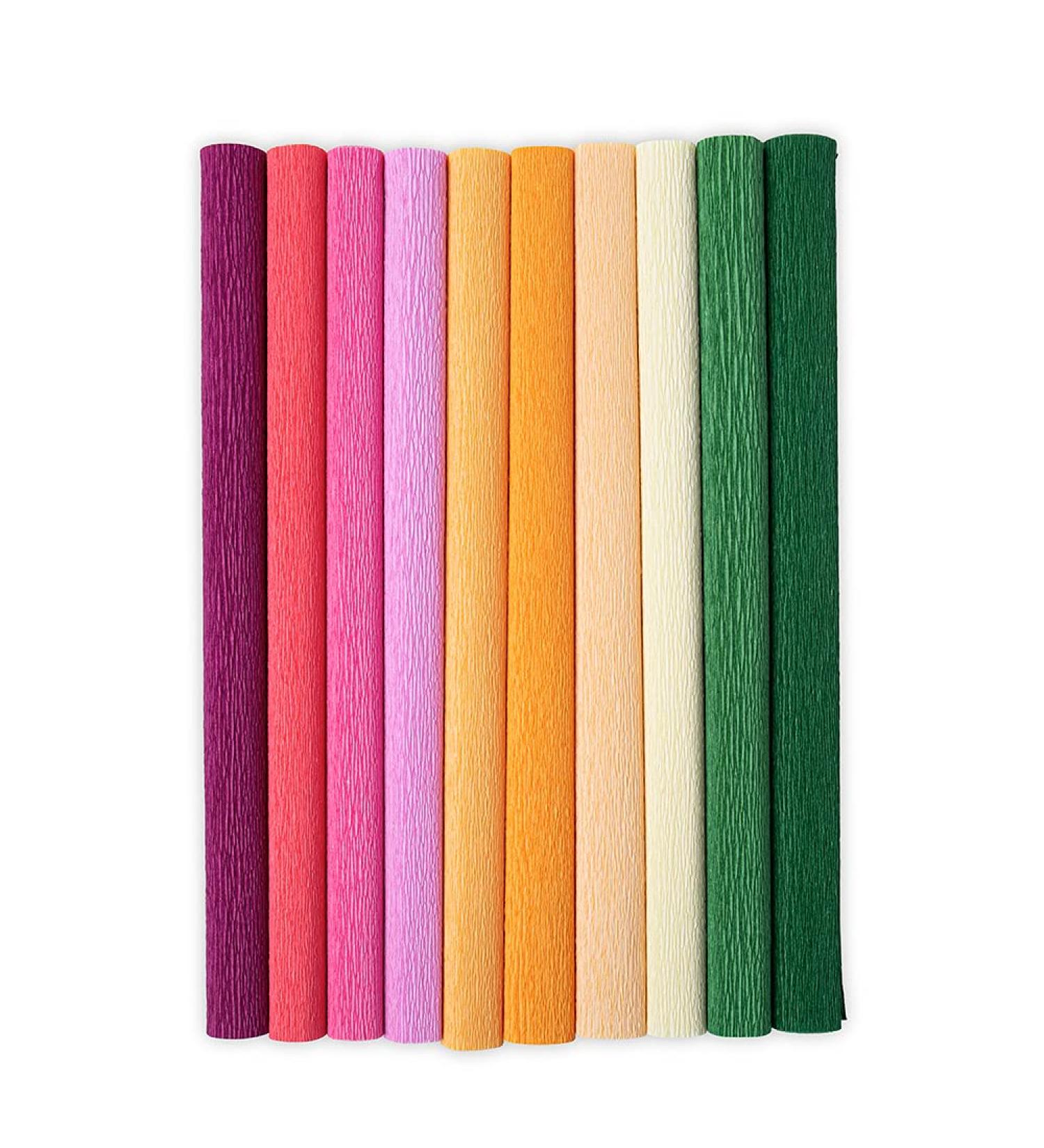 Sizzix Surfacez Crepe Paper 12x24 Color Splash - 10 Sheets, Multicolor - Buy Online on GoSupps.com