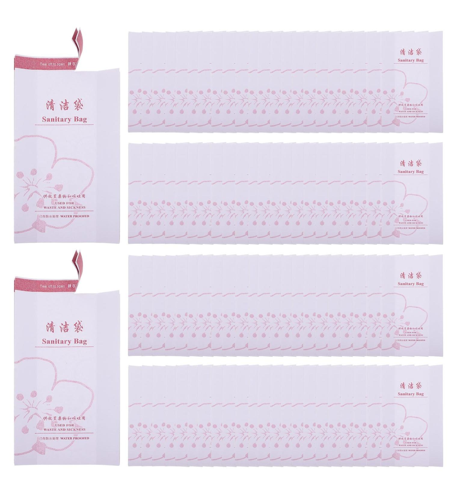 Homoyoyo Paquet Vomi Jetables tanches en Papier 100 Pcs Paquet Poubelle Portables pour Mal des Transports Femmes Enceintes et Voyages Grosse Capacit Ouverture Large Usage - Buy Online on GoSupps.com