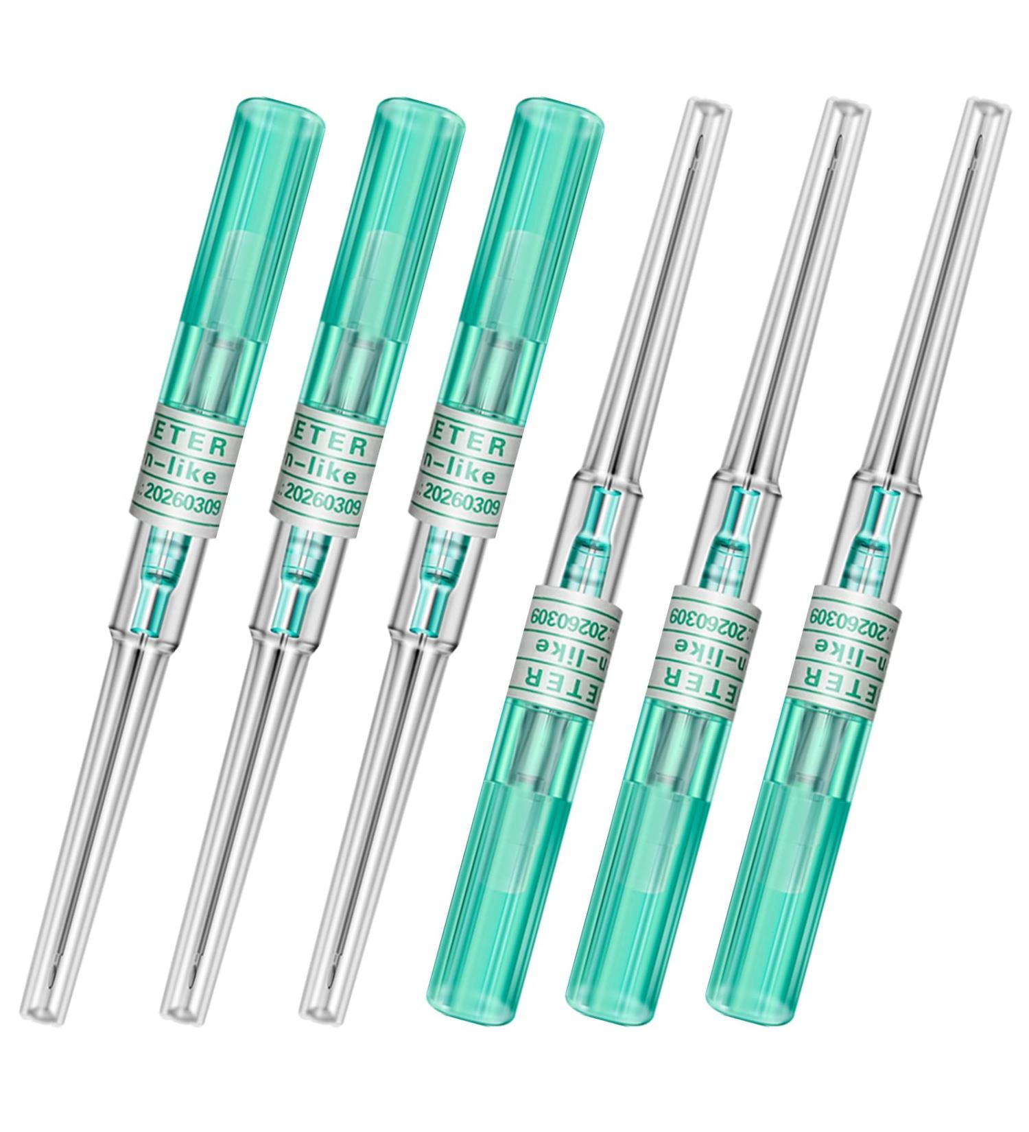 Catheter Piercing Needles - Combofix 18G 6pcs Disposable IV Catheter Piercing Needles for Ear Nose Belly Nipple Piercing - Buy Online on GoSupps.com