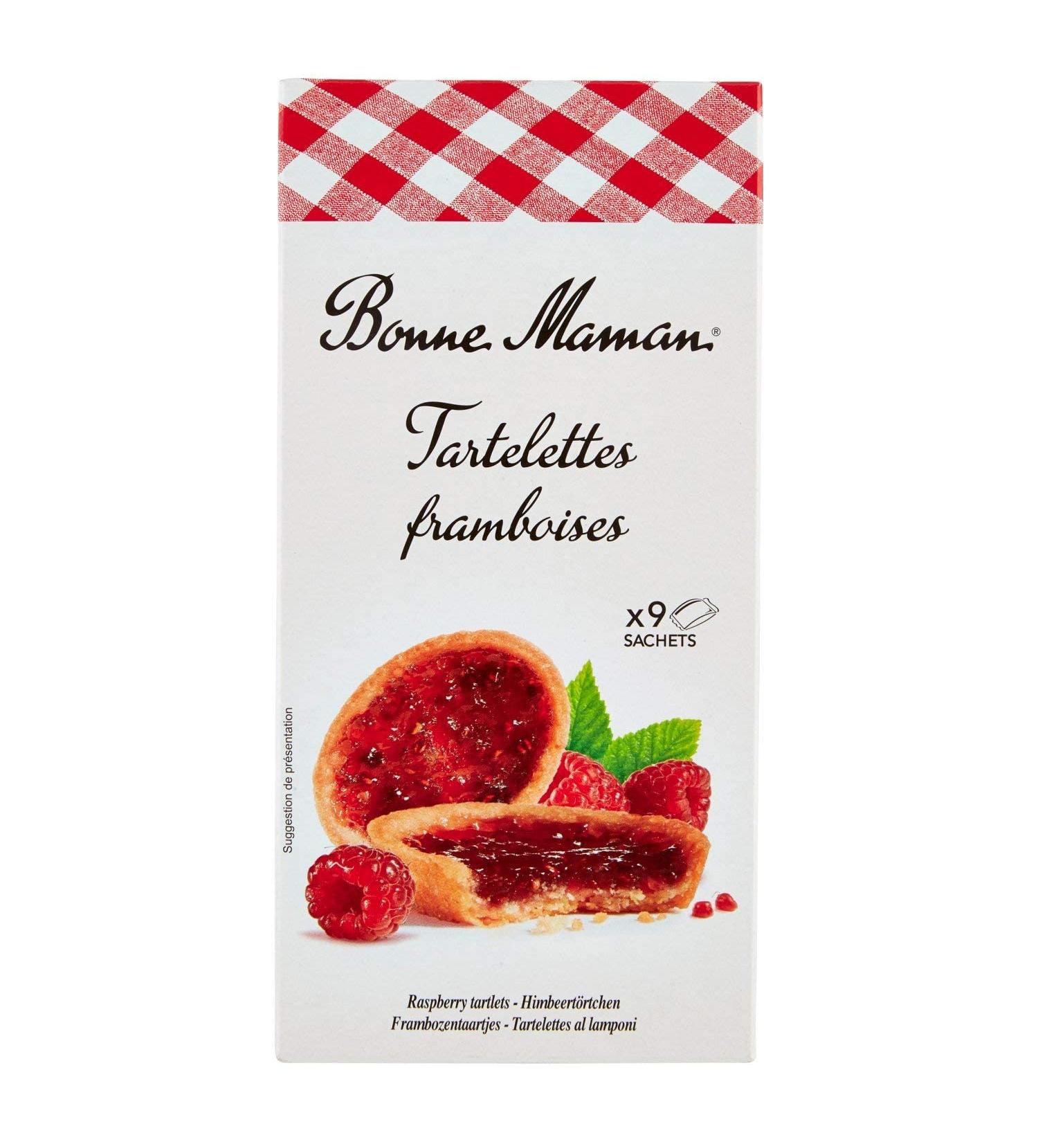 Bonne Maman Raspberry Tartlets x9 in individual sachet 135g