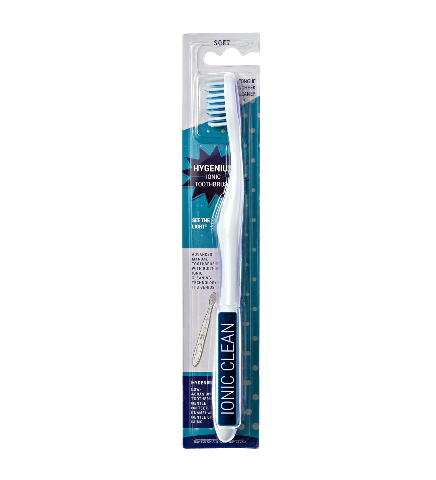 HyGenius Ionic Toothbrush - Ultimate Trillion ION Plaque Fighting Technology, Dentist Clean Results at Drug Store Price (Lavender) - Buy Online on GoSupps.com