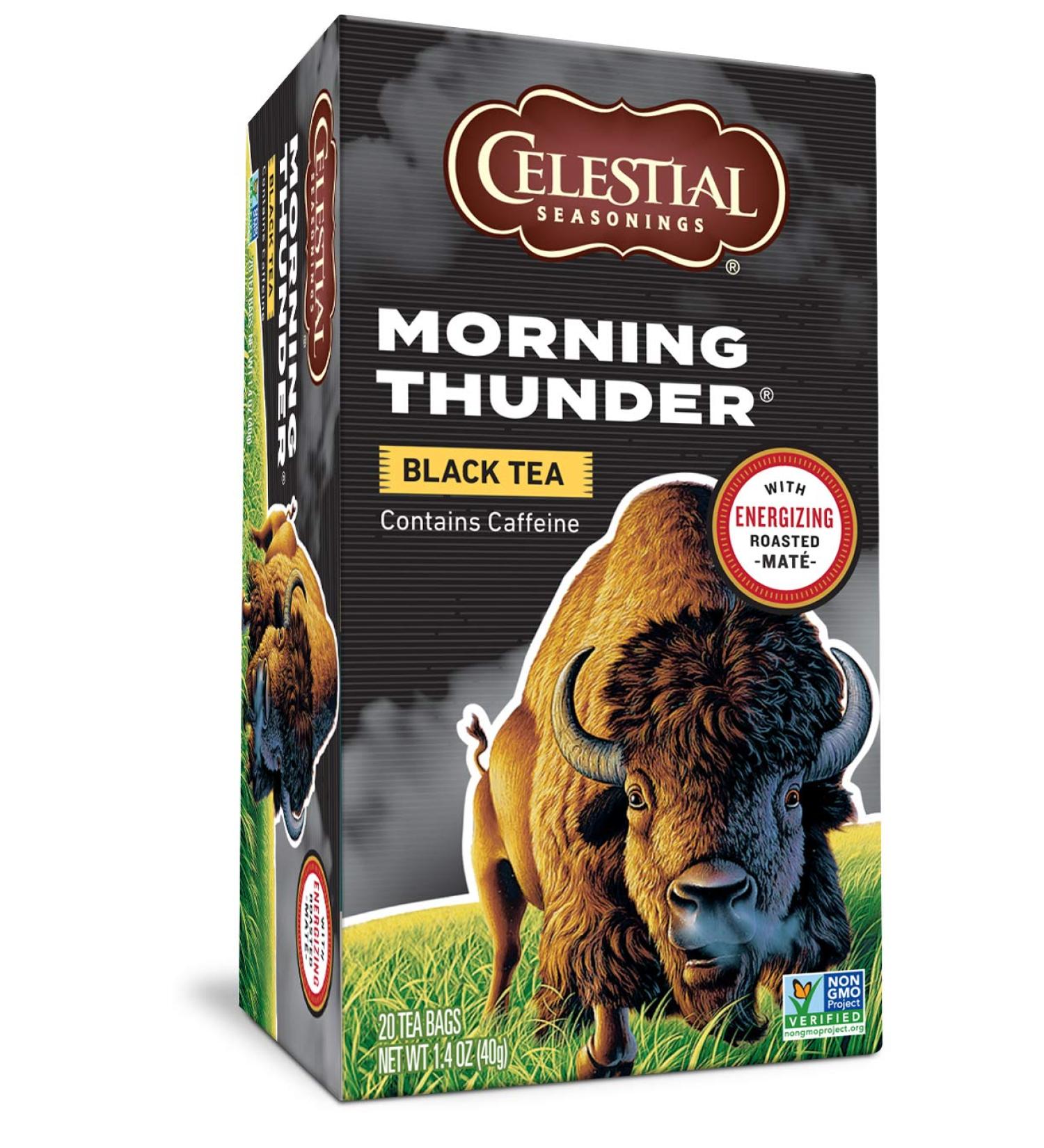 Celestial Seasonings Morning Thunder Black Tea - 20 Count (Pack of 6) | Energizing Blend | Natural Caffeine | Fresh and Bold Flavor - Buy Online on GoSupps.com
