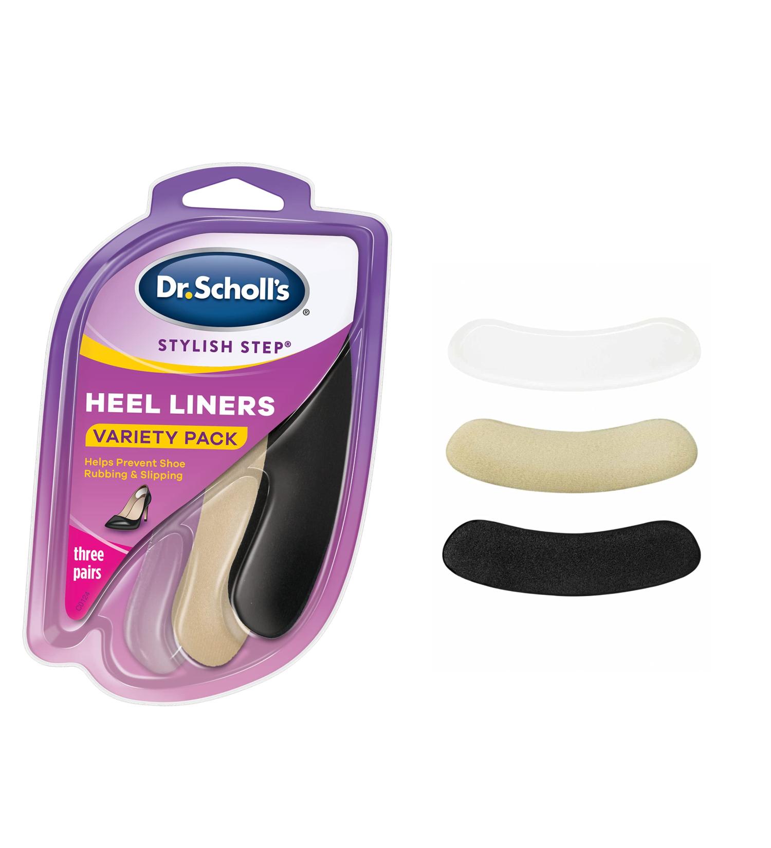 Dr. Scholl's Foam Heel Liners Inserts - Prevent Shoe Rubbing and Slipping - 3 Pair - Buy Online on GoSupps.com