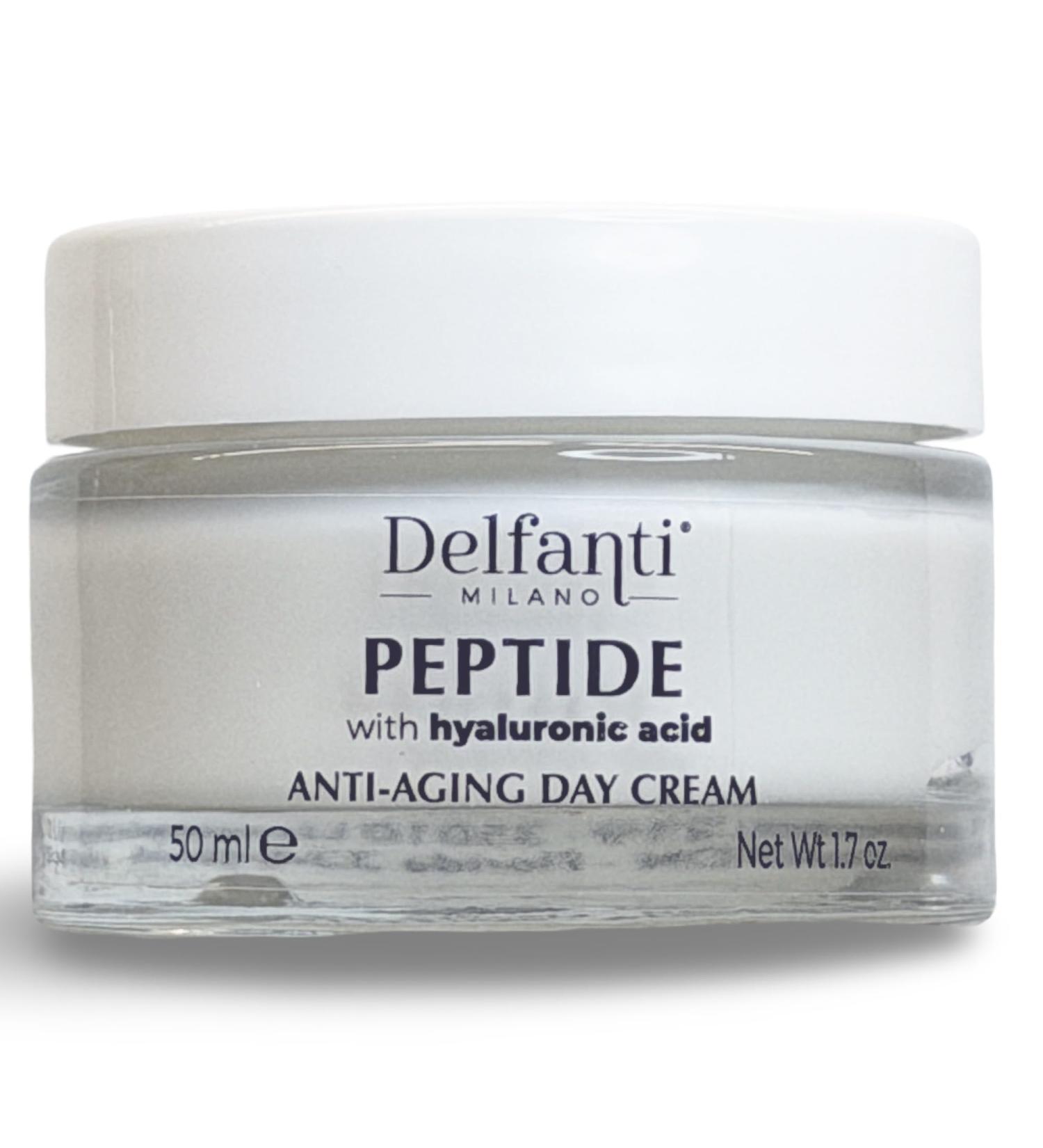 Delfanti-Milano PEPTIDE with Hyaluronic Acid ANTI-AGING DAY CREAM Made in Italy - Buy Online on GoSupps.com