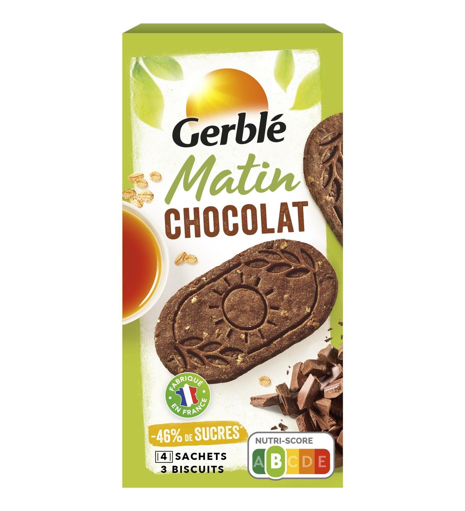 Gerbl Chocolate Morning Biscuits with Wholegrain Cereals Sugar-Reduced High Fiber Palm Oil Free 200 g 221590 - Buy Online on GoSupps.com