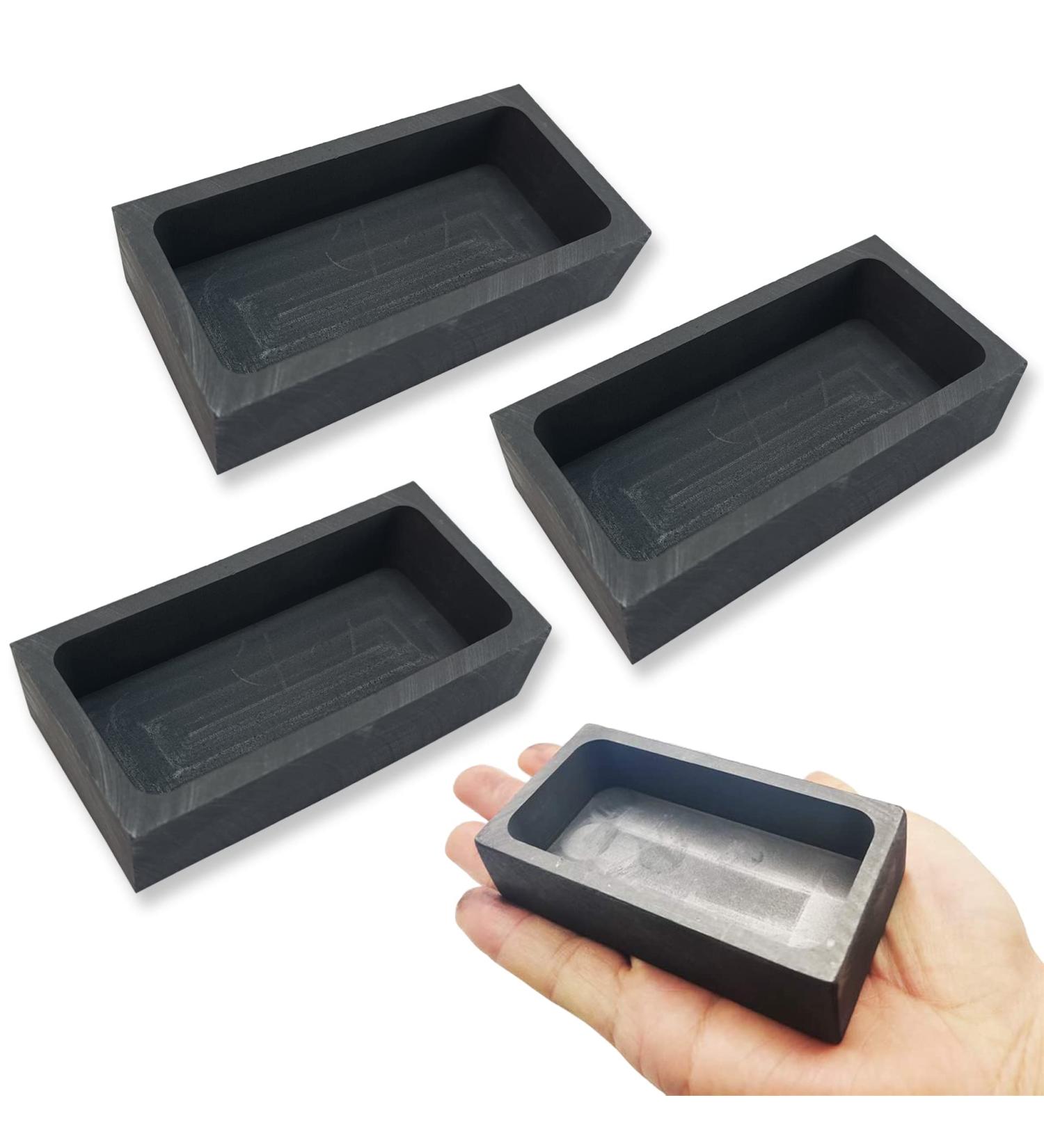 1 KG Graphite Ingot Mold for Melting Casting Refining Gold Silver Aluminum Brass and Other Metal(90 x 40 x 20 mm 1000 g Gold/ 500 g Sliver)(3pcs) - Buy Online on GoSupps.com