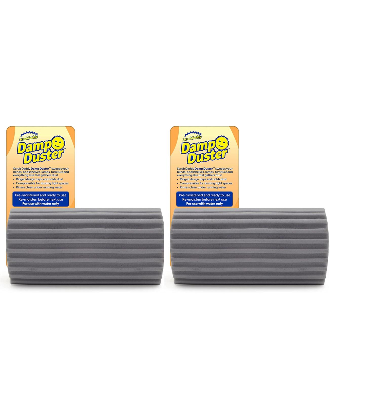 Damp Duster Magical Dust Cleaning Sponge Duster for Cleaning Venetian & Wooden Blinds Vents Radiators Skirting Boards Mirrors and Cobwebs Traps Duster Pack of 2