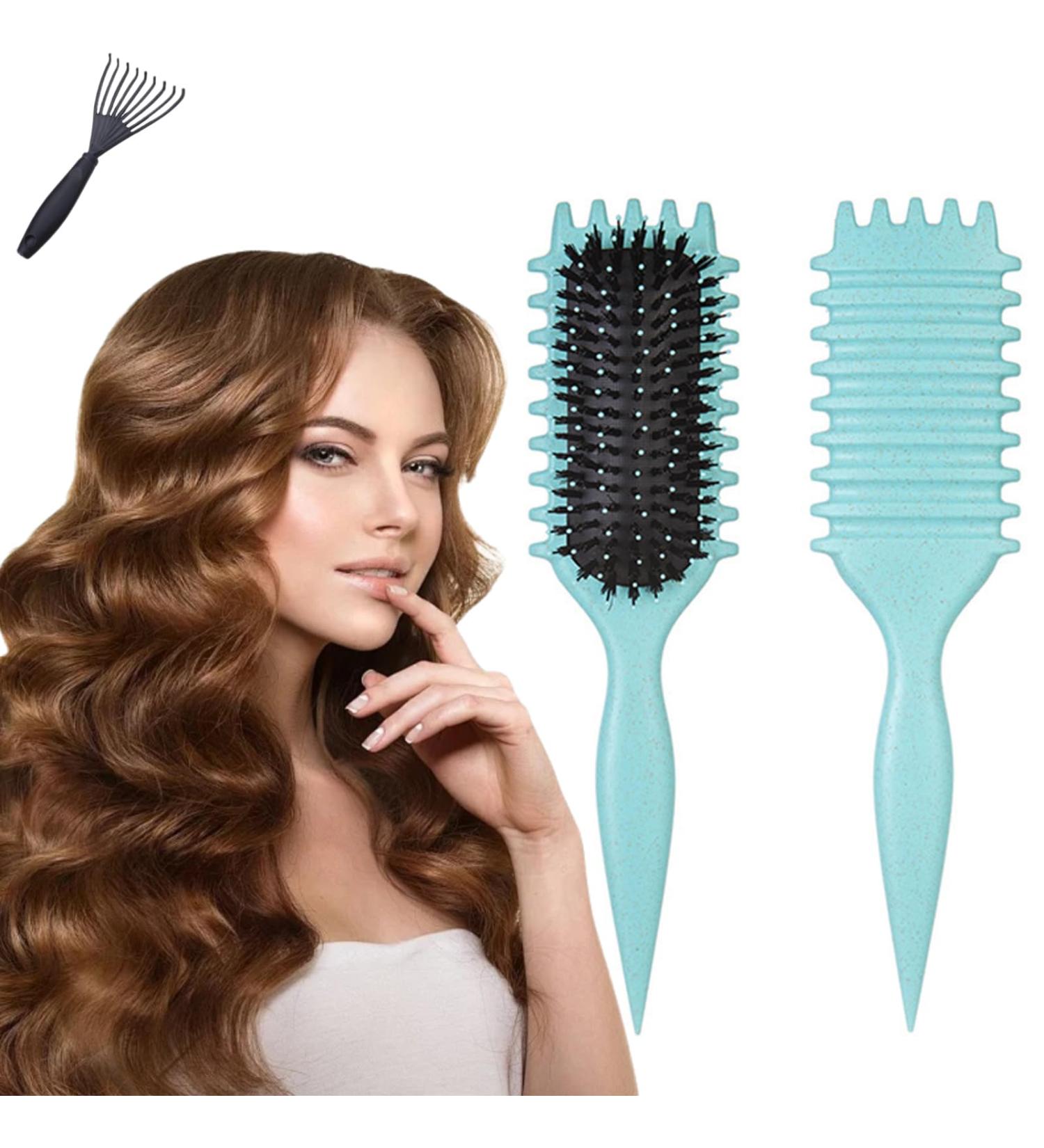 Curly Hair Brush Detangle Hair Brush Curl Defining Brush Curl Brush Wet Hair Brush Define Curls Brush Brush for Curly Hair (Dark Green) - Buy Online on GoSupps.com