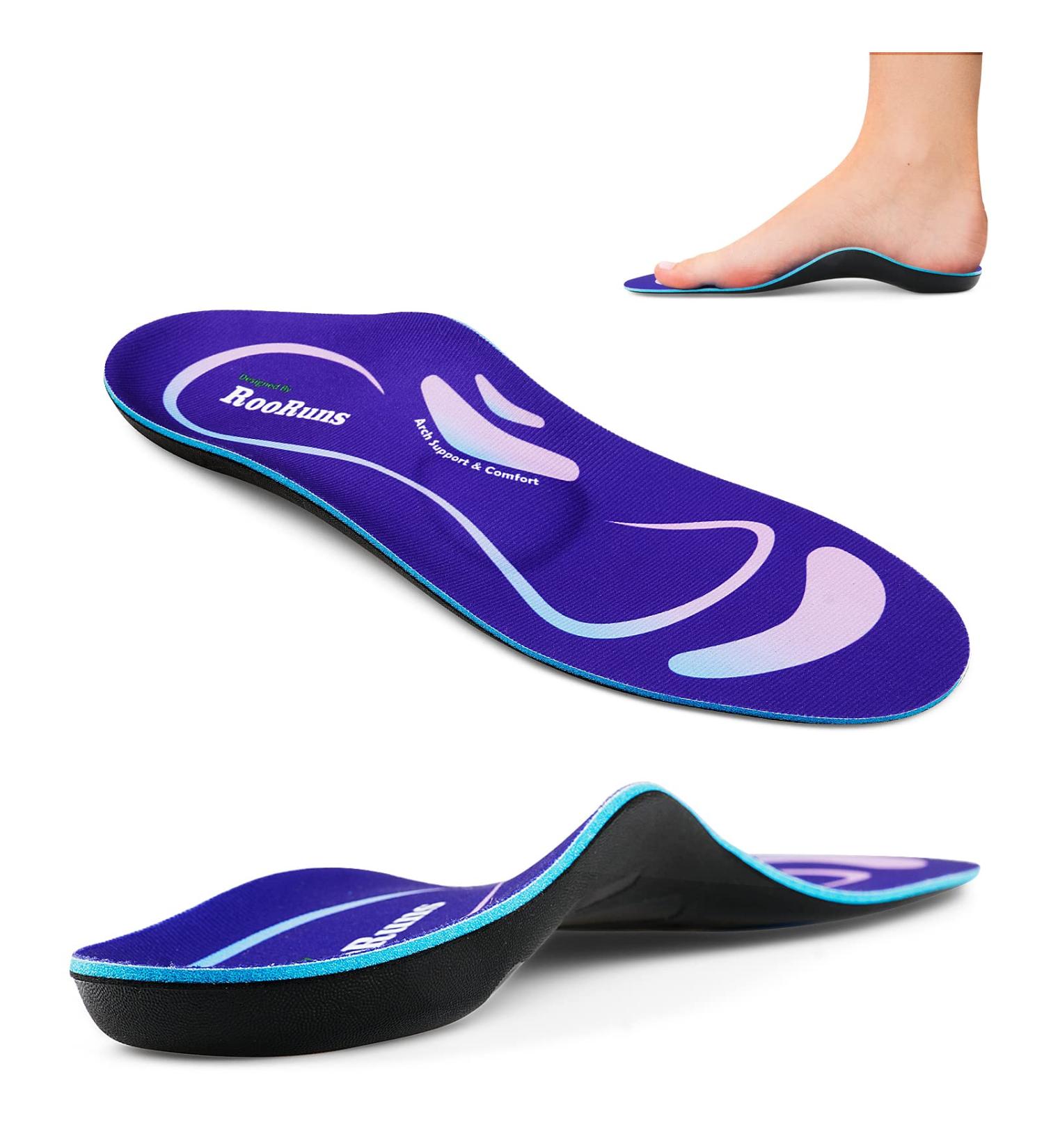 Plantar Fasciitis Gel Orthotic Arch Support Insoles for Heel Pain Relief - Men 7-8.5/Women 8-9.5 - Buy Online on GoSupps.com