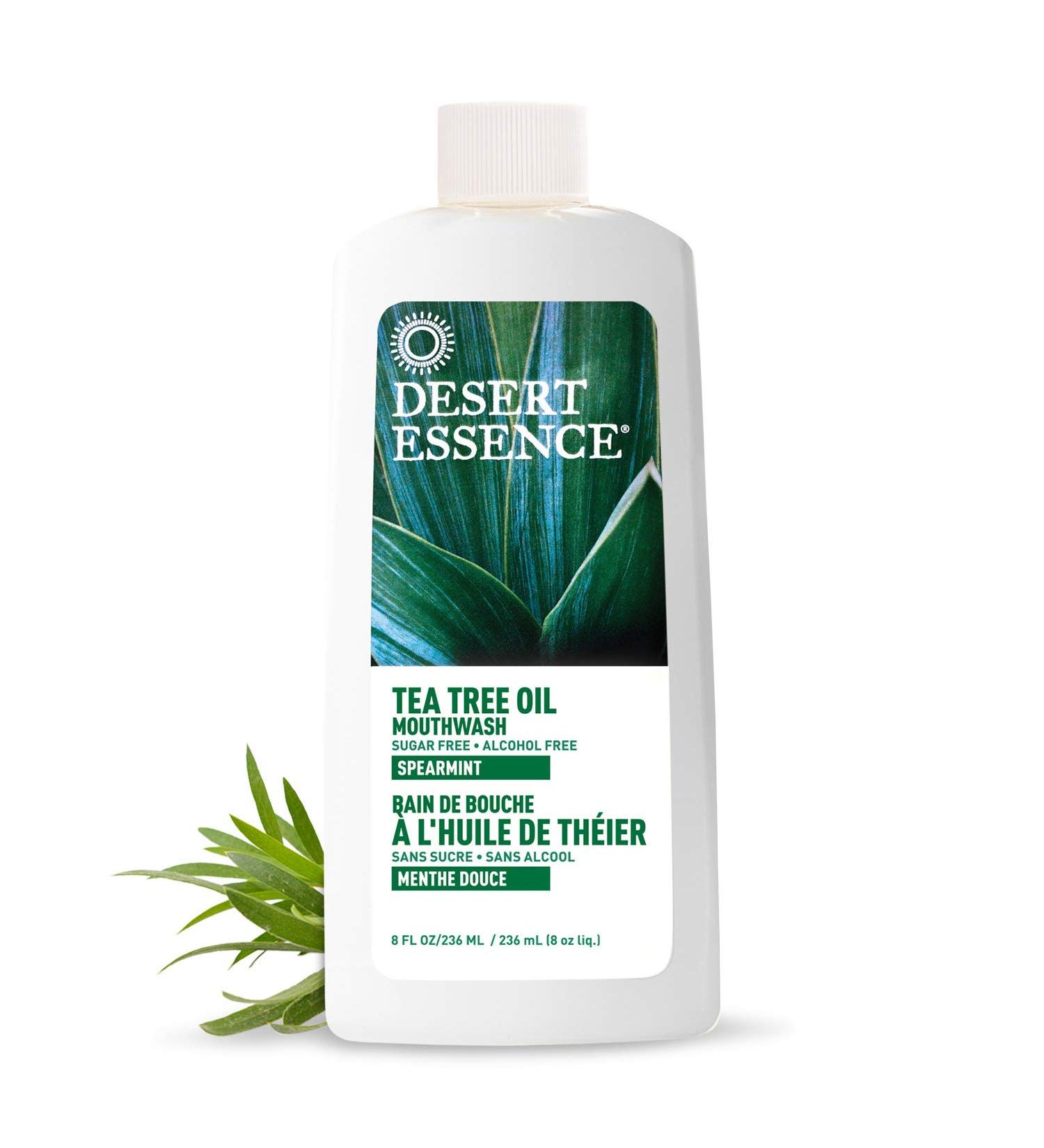 Desert Essence Tea Tree Oil Mouthwash - Alcohol Free, 8 fl oz (Natural Refreshing) | Buy Online - Buy Online on GoSupps.com