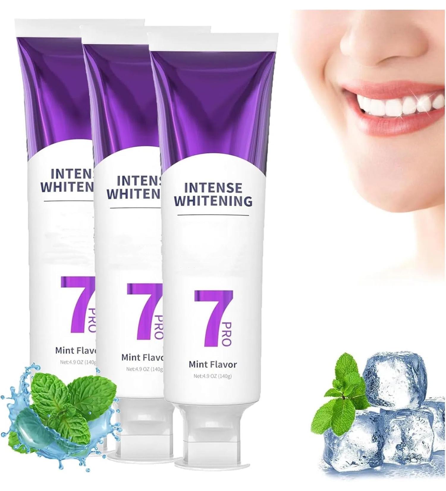 NQNFWCRJ 7 Pro Strong Whitening Toothpaste Probiotic Whitening Toothpaste Deep Cleaning Toothpaste Fresh Breath Toothpaste Get a Brighter Smile - Buy Online on GoSupps.com