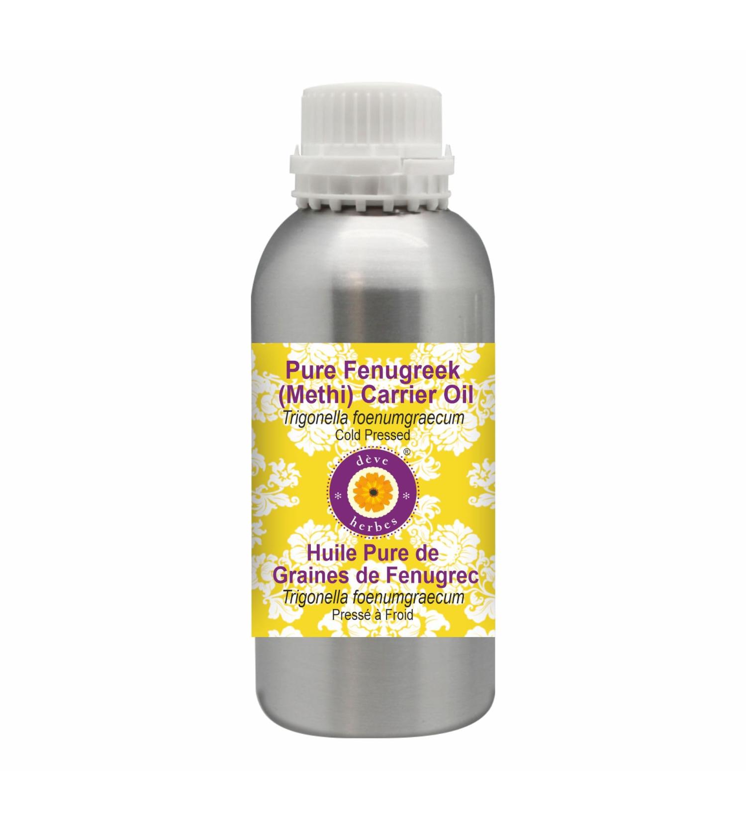 Pure Fenugreek Carrier Oil (Methi) 300ml - Cold Pressed | d ve herbes - International Shipping - Buy Online on GoSupps.com