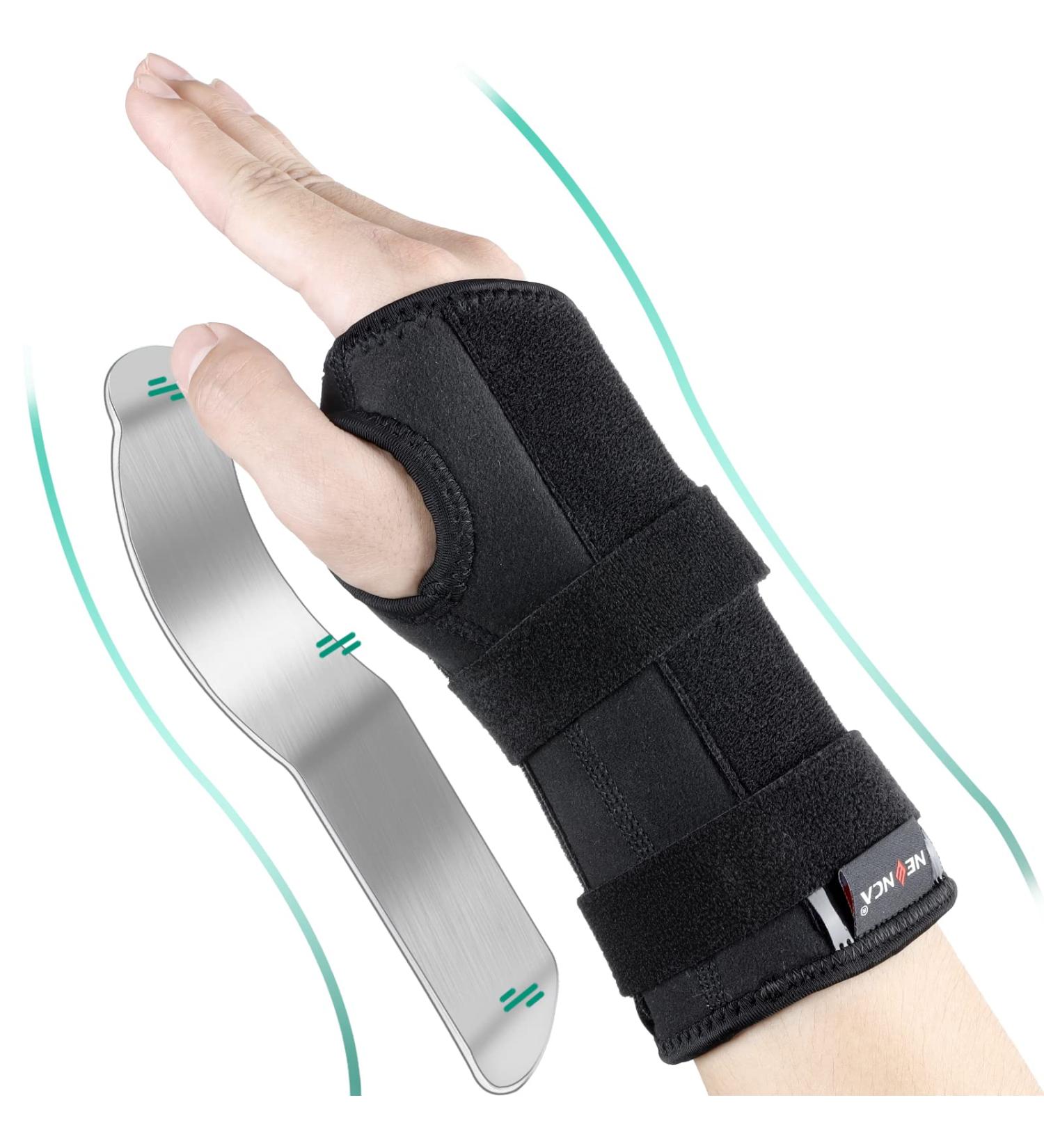 NEENCA Adjustable Night Sleep Wrist Brace with Splints - XL/XXL/XXXL - Carpal Tunnel Relief - Wrist Pain Treatment - Buy Online on GoSupps.com