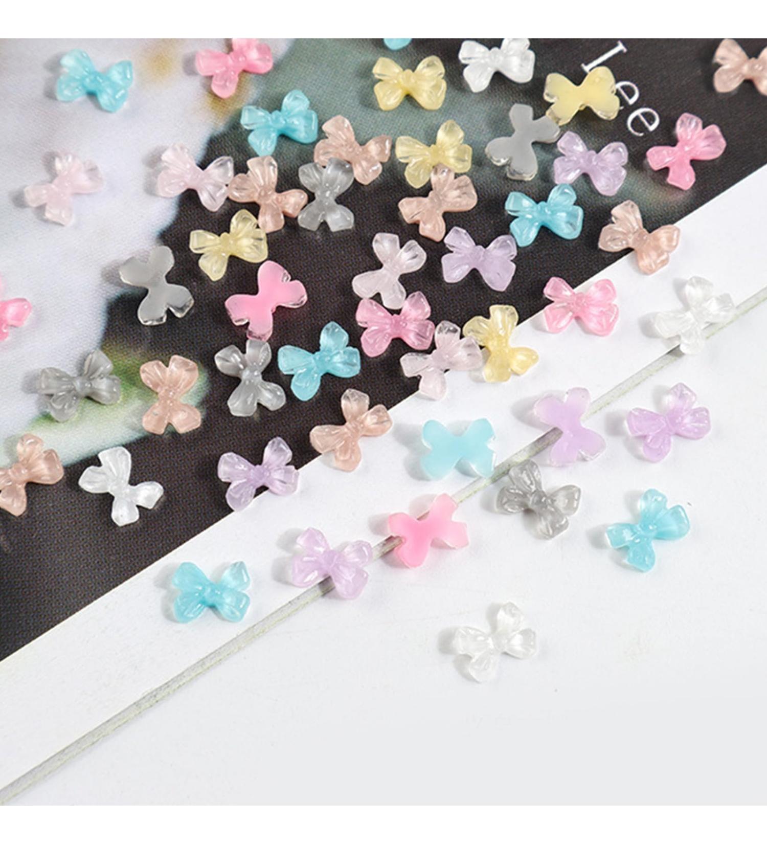 Lily Brown 100pcs Mixed Bows Nail Art Jewelry Manicure Accessories 3D Bowknot Ornaments For Phones Glasses Body Art Shoes Bows Ornaments For Christmas Tree Icy mixed color - Buy Online on GoSupps.com