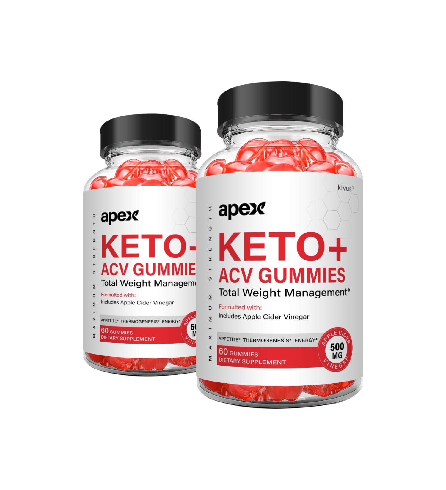 (2 Pack) Apex Keto - Apex Keto+ACV - Apex Keto+ACV Gummies (120 Count) - Buy Online on GoSupps.com
