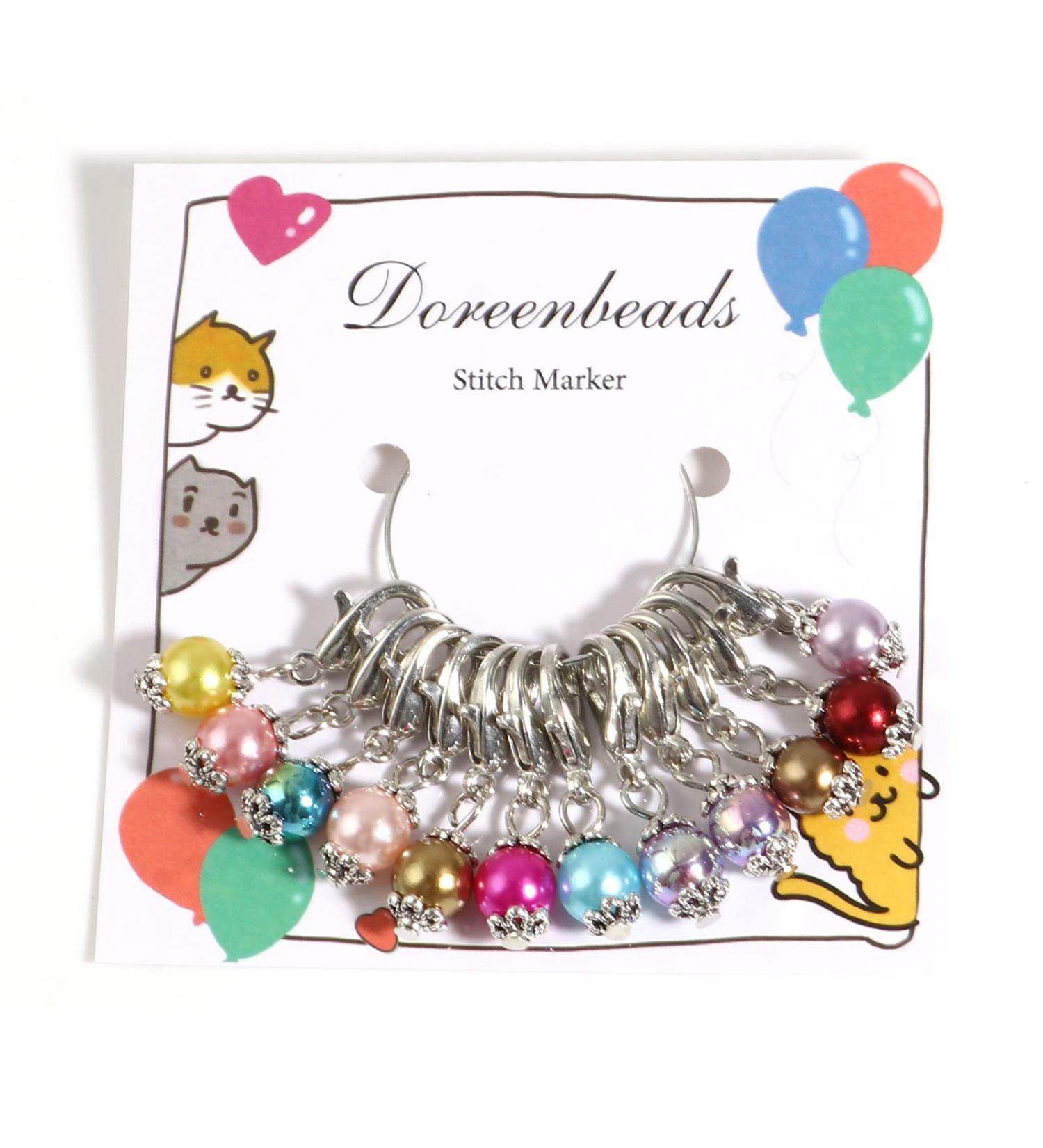 12Pcs Colorful Pearlescent Stitch Marker Charms for Knitting & Crochet - Craft & DIY Sewing Jewelry Making - Buy Online on GoSupps.com
