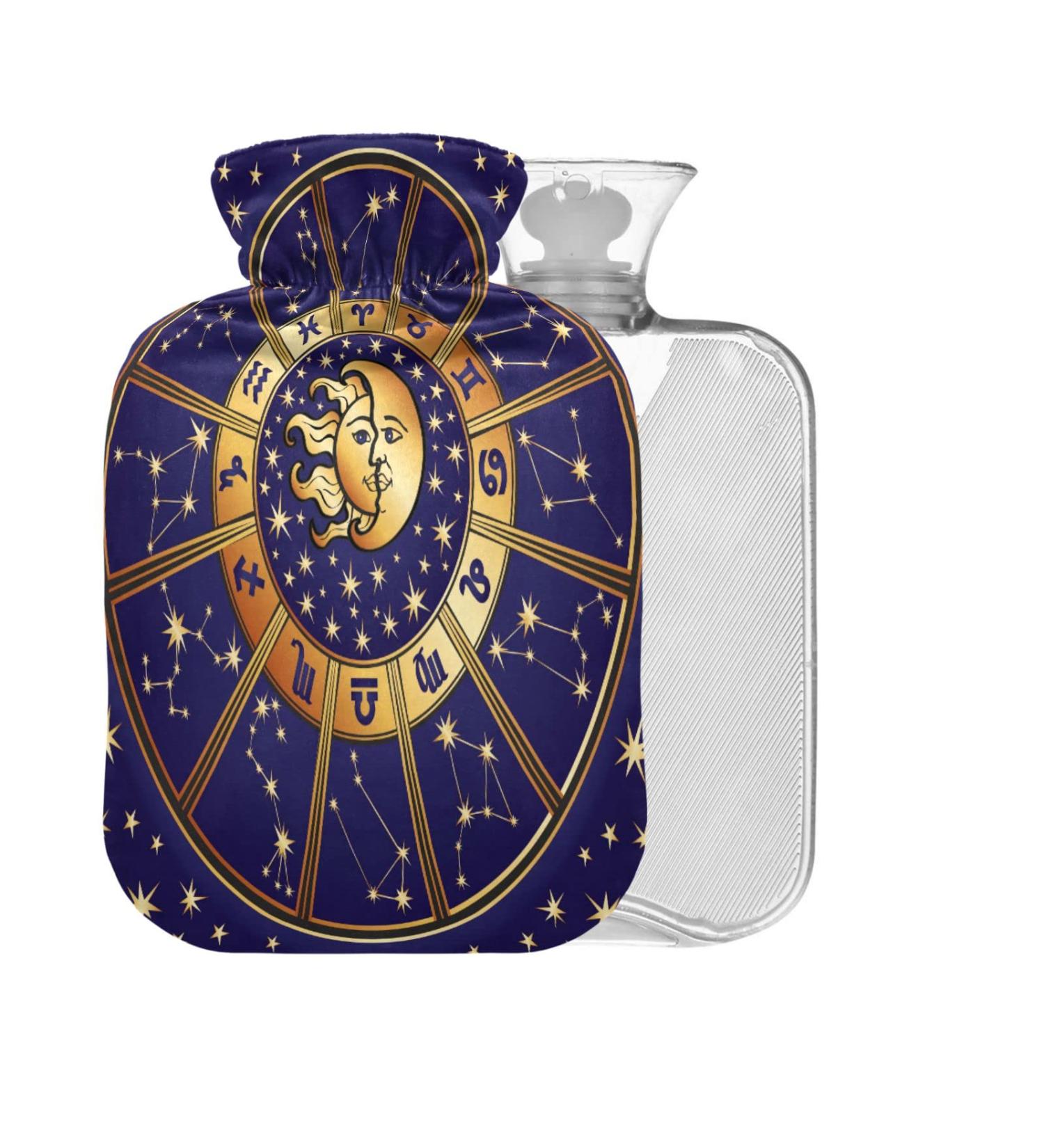 Zodiac 2L Hot Water Bottle with Cover - Pain Relief for Headaches Neck & Shoulders | Shop Internationally - Buy Online on GoSupps.com