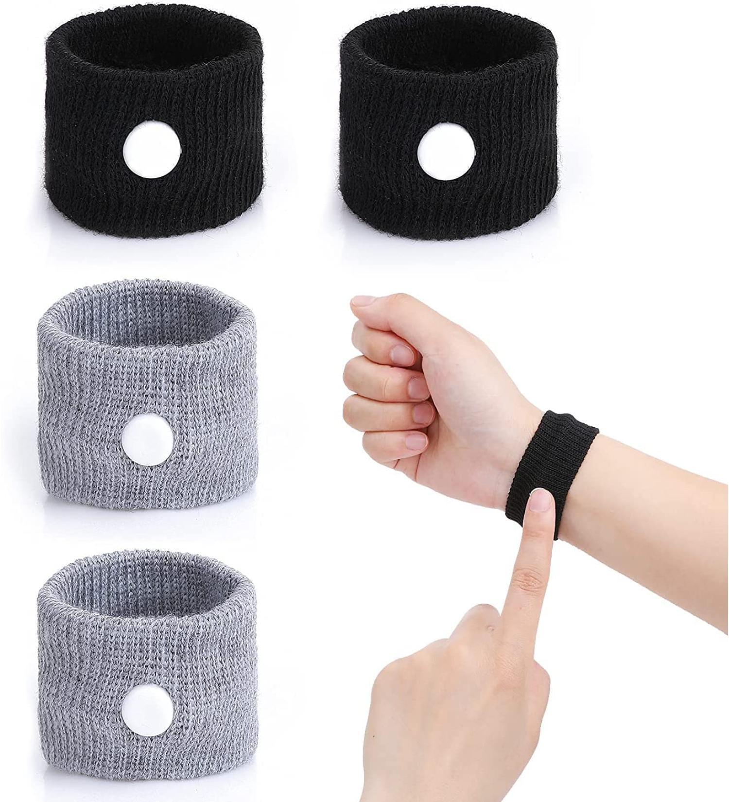 ETRONG Travel Sickness Bands - Natural Acupressure Anti Nausea Wristbands for Adults & Children - Pregnancy, Sea, Car, Flying - 2 Pairs - Buy Online on GoSupps.com