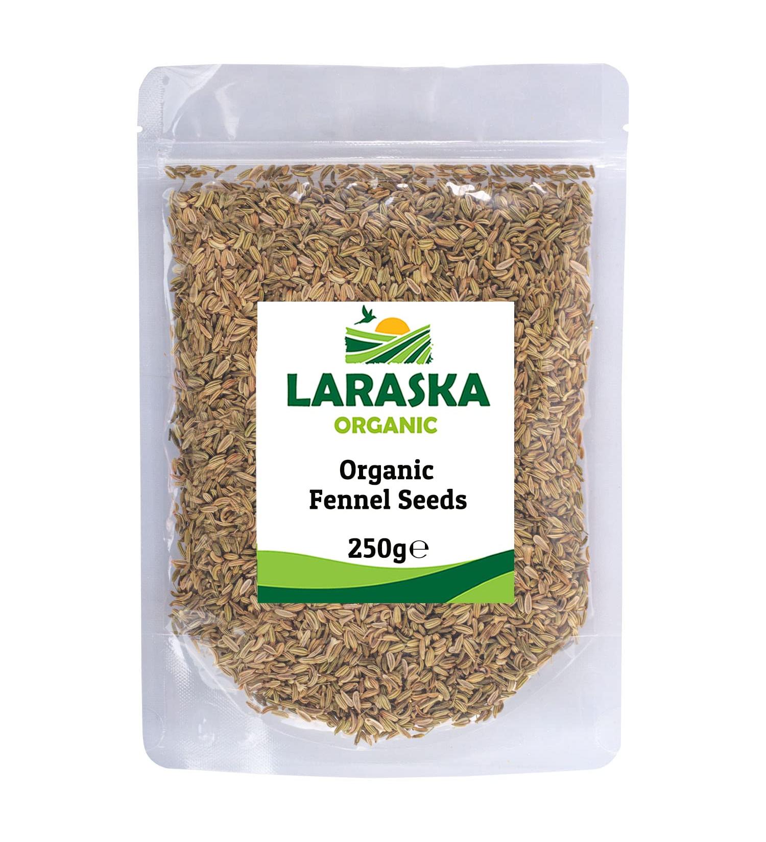 Organic Fennel Seeds 250g - Non-Irradiated Whole Seeds for Tea and Cooking | Premium Quality Foeniculum Vulgare - Add to Healthy Snacks - Buy Online on GoSupps.com
