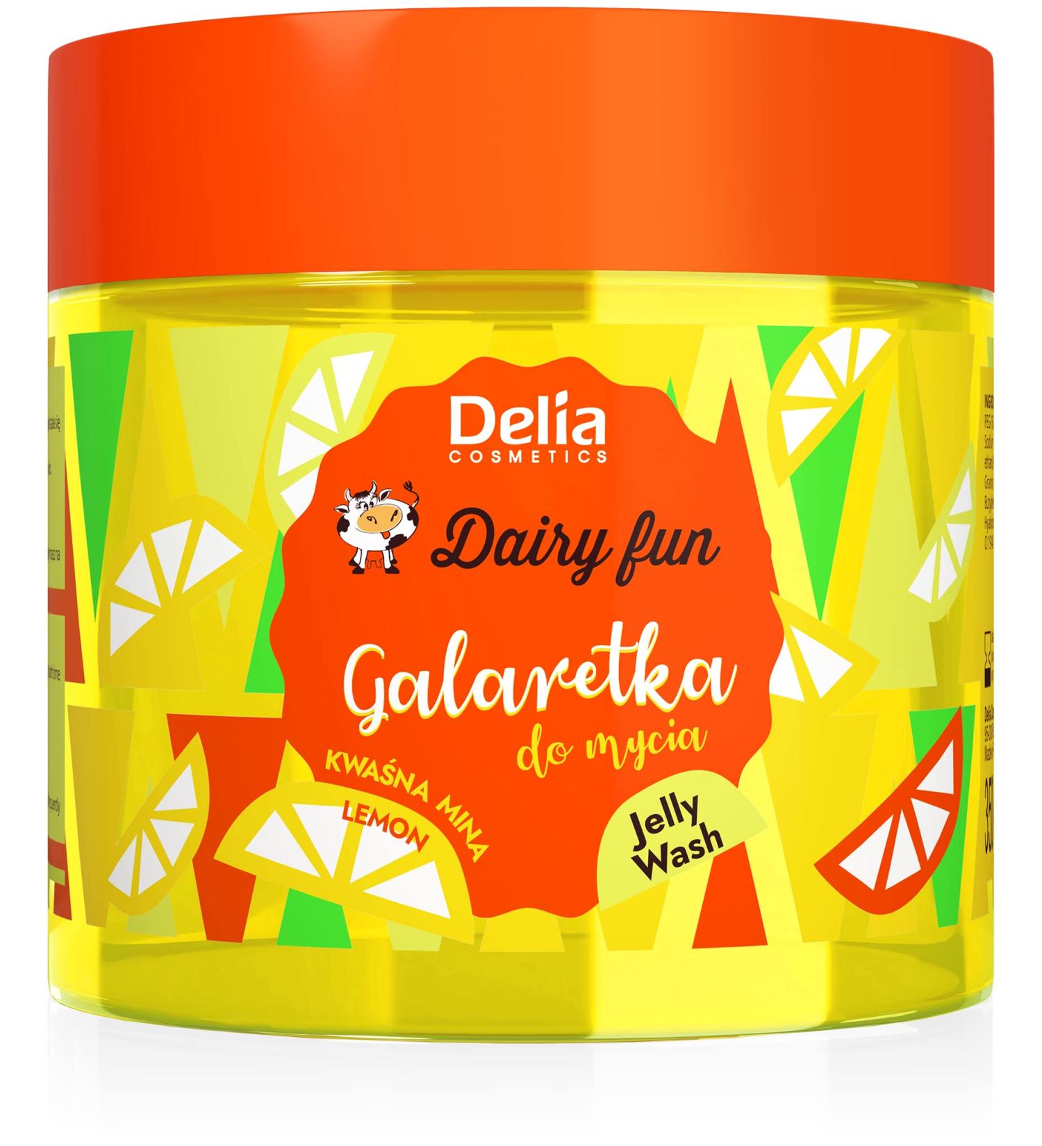 Delia Cosmetics Dairy Fun Lemon Jelly - Refreshing Body Wash with Natural Extracts - 350g Citrus Fragrance - Buy Online on GoSupps.com
