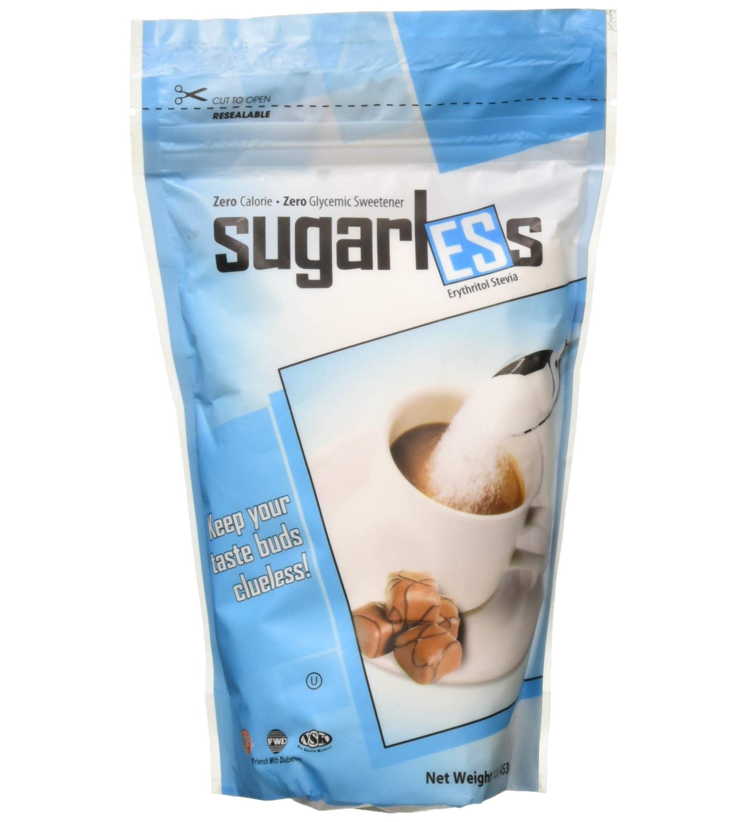 Health Garden Sugarless Erythritol Stevia 1 lb - Natural Sugar Substitute - Buy Online on GoSupps.com