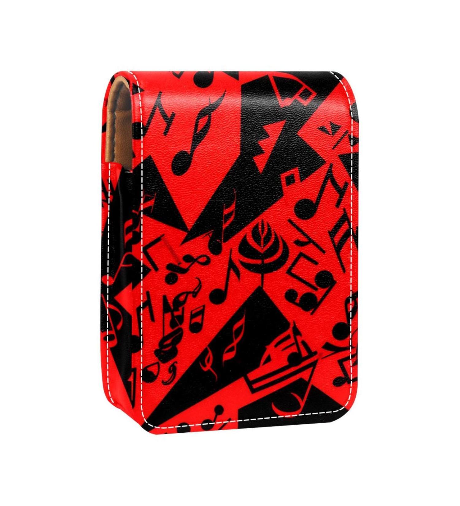 Travel Lipstick Organizer Case | Portable Makeup Bag with Mirror | Black & Red G578t6gact - Shop Now for Ultimate Convenience - Buy Online on GoSupps.com