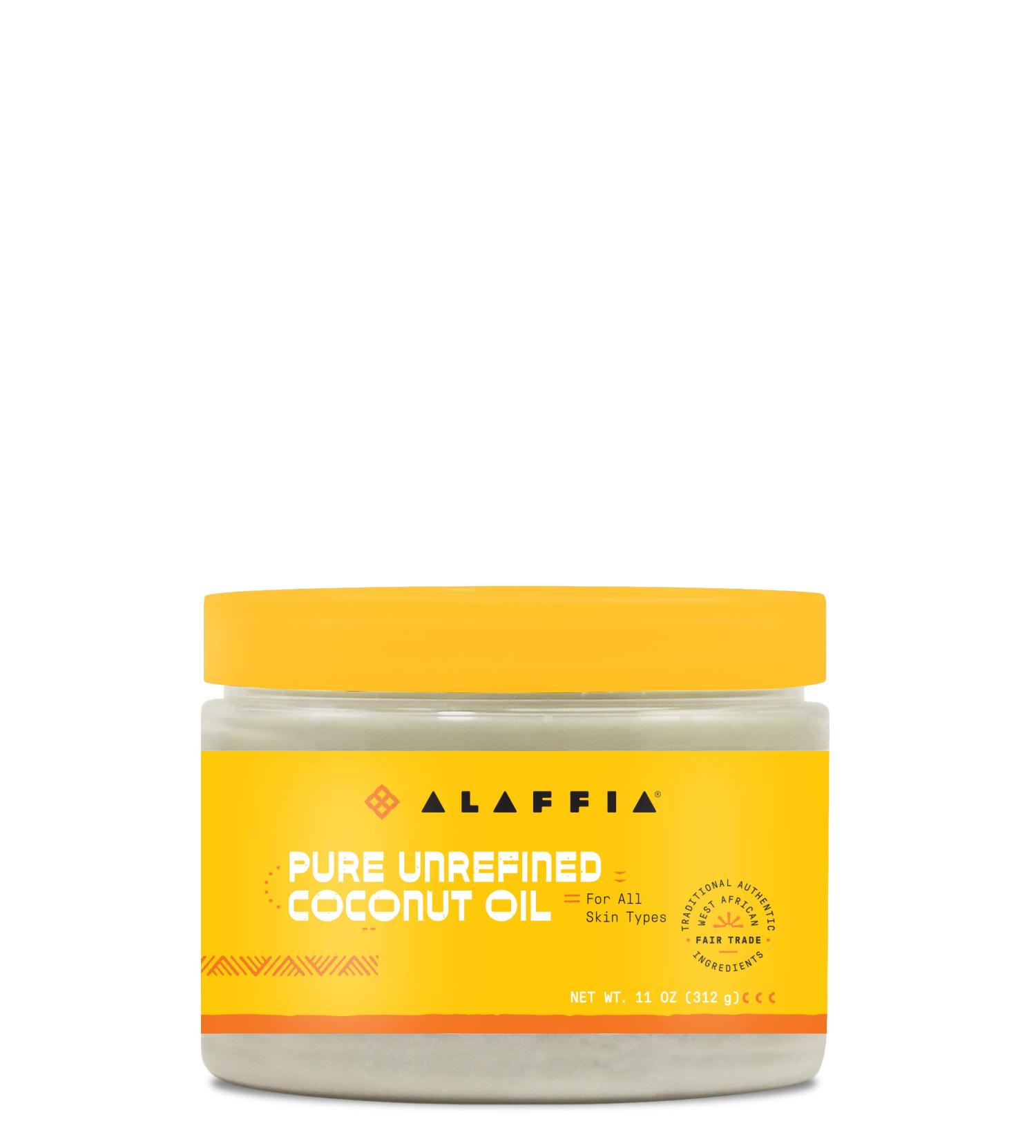 Alaffia Pure Unrefined Coconut Oil - 11 Oz | Hydrating, Fair Trade, Vegan & Cruelty-Free Skin & Hair Care - Buy Online on GoSupps.com