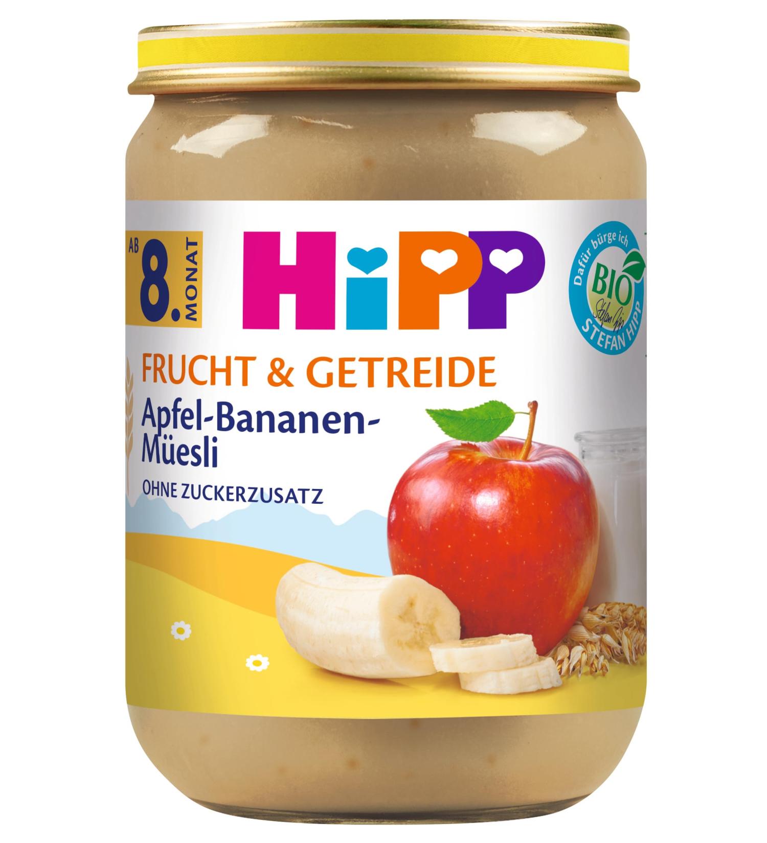 HiPP Organic Fruit & Grain Apple-Banana Muesli pack of 6 (6 x 190g)