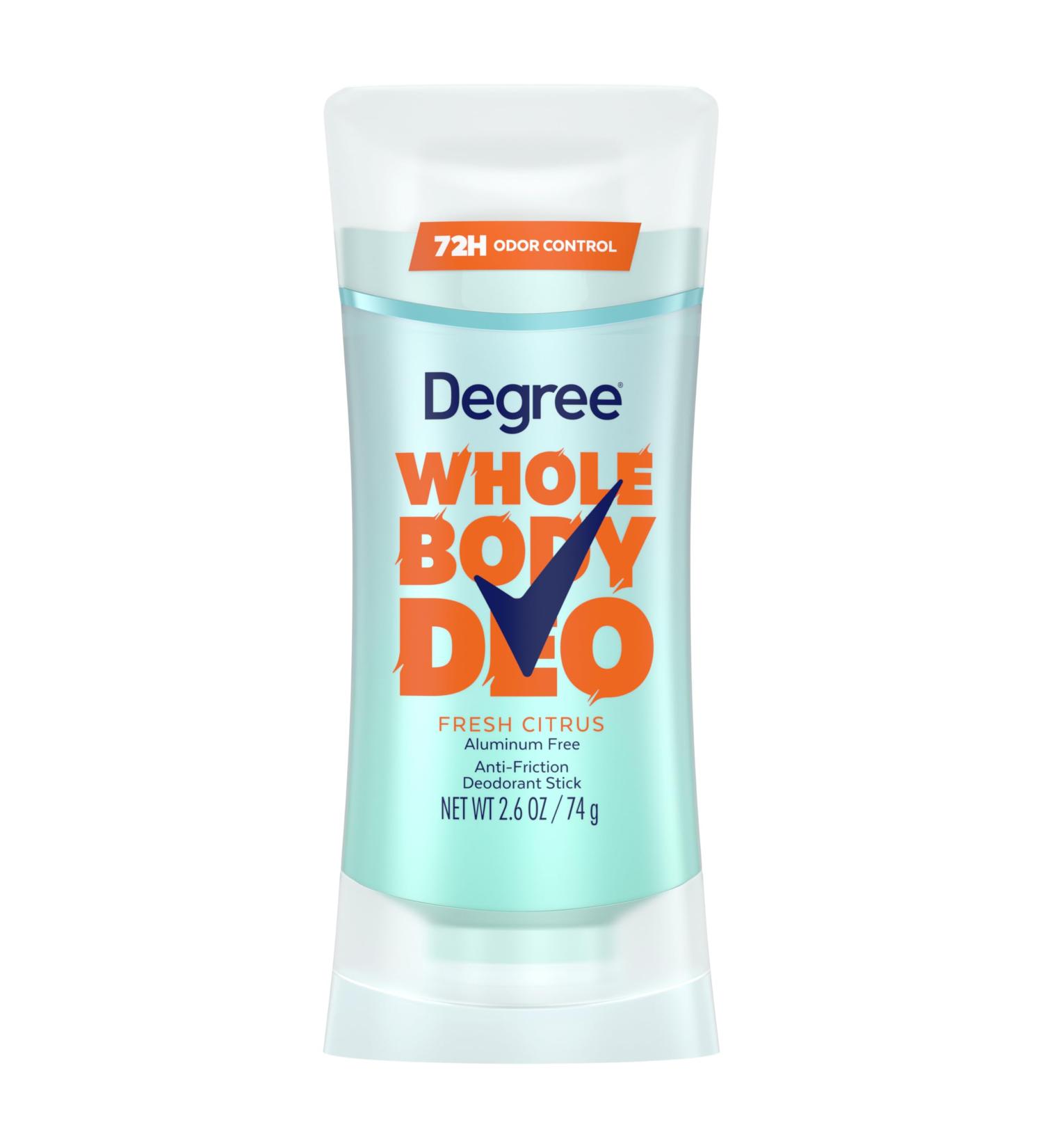 Degree Women Whole Body Deodorant Fresh Citrus Stick Aluminum Free72H Odor Control 2.6 oz - Buy Online on GoSupps.com