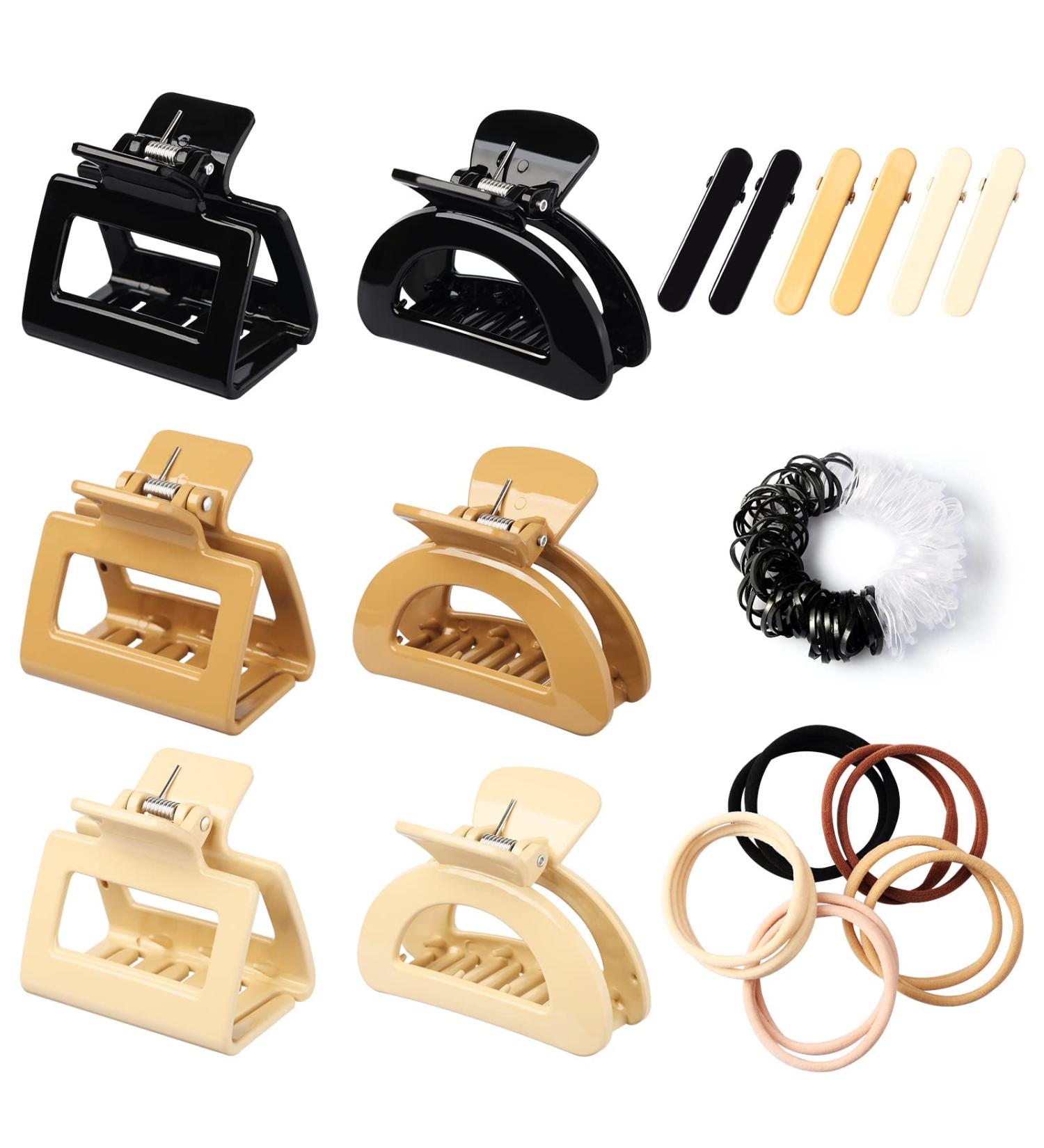 YIERSO 72 Pcs Medium Claw Hair Clips Set for Women - Rectangle Hair Claw Clips for Thin, Medium, Thick Hair - Nonslip Hair Jaw Clips - Styling Accessories - Buy Online on GoSupps.com